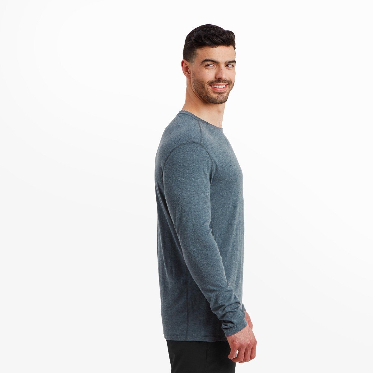 Mens Exposure Long Sleeve Tee - Dark Slate