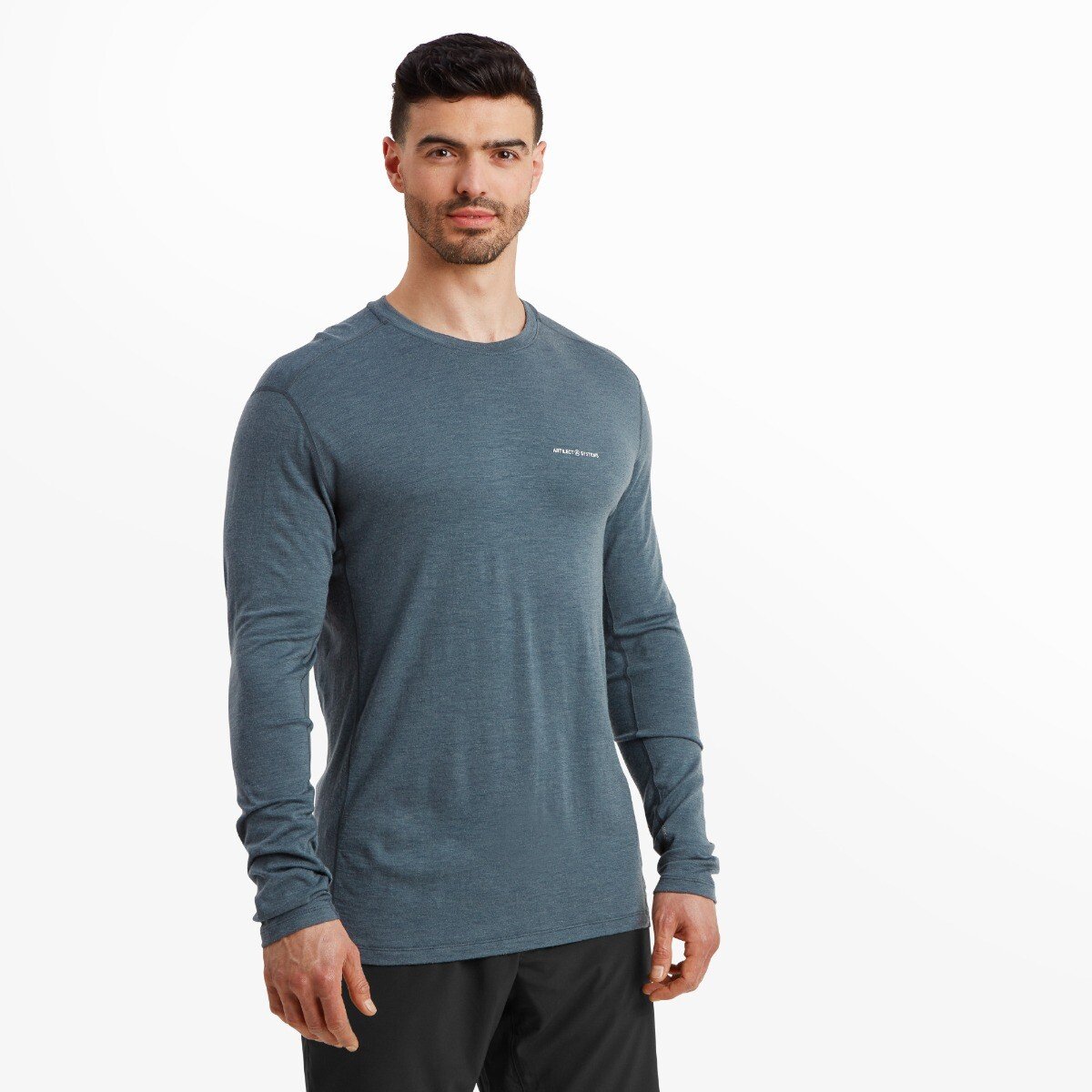 Mens Exposure Long Sleeve Tee - Dark Slate