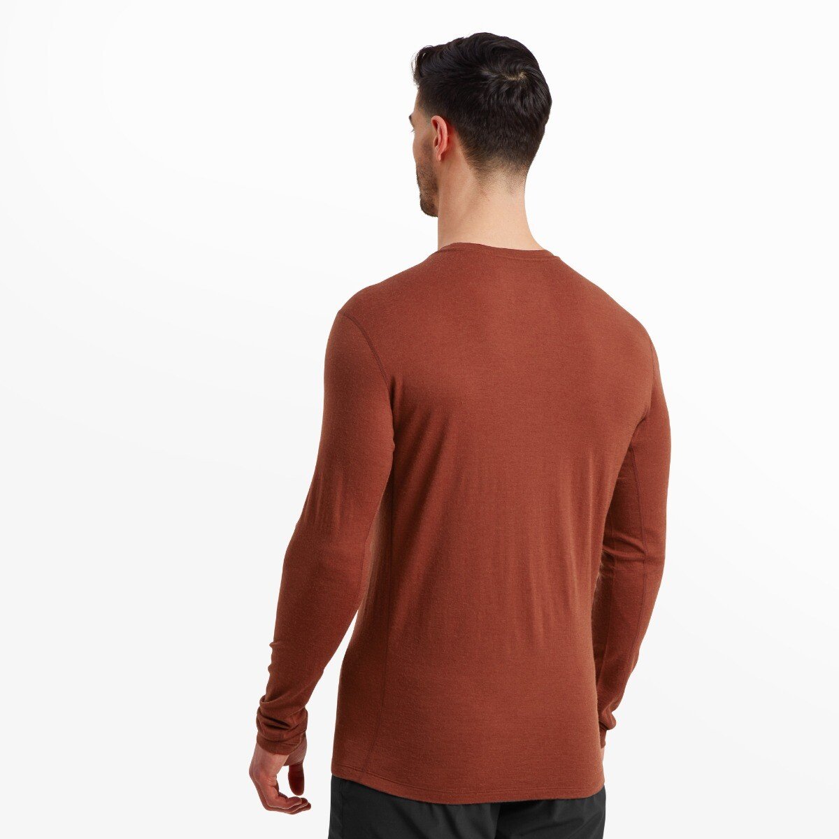 Mens Exposure Long Sleeve Tee - Fired Brick