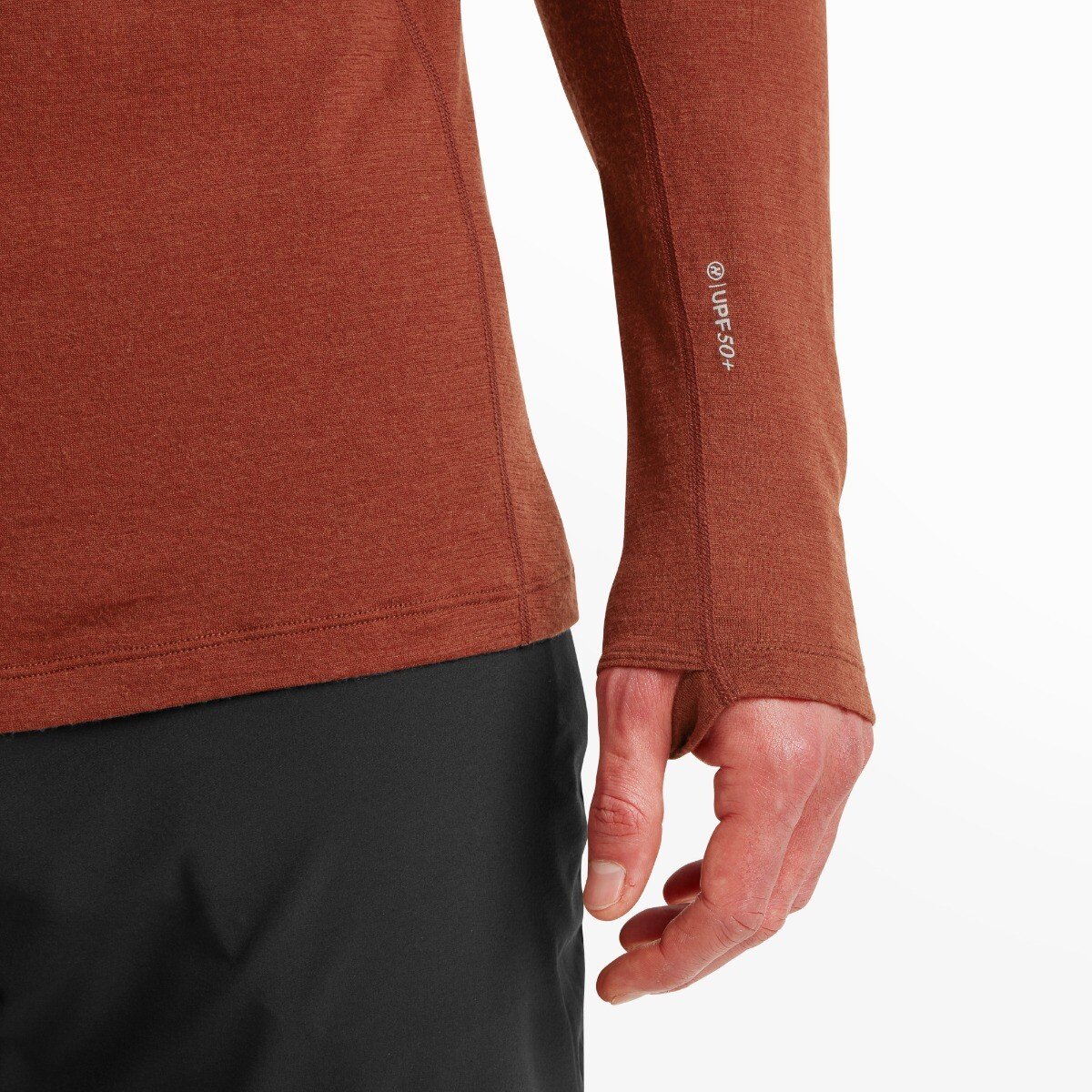 Mens Exposure Long Sleeve Tee - Fired Brick