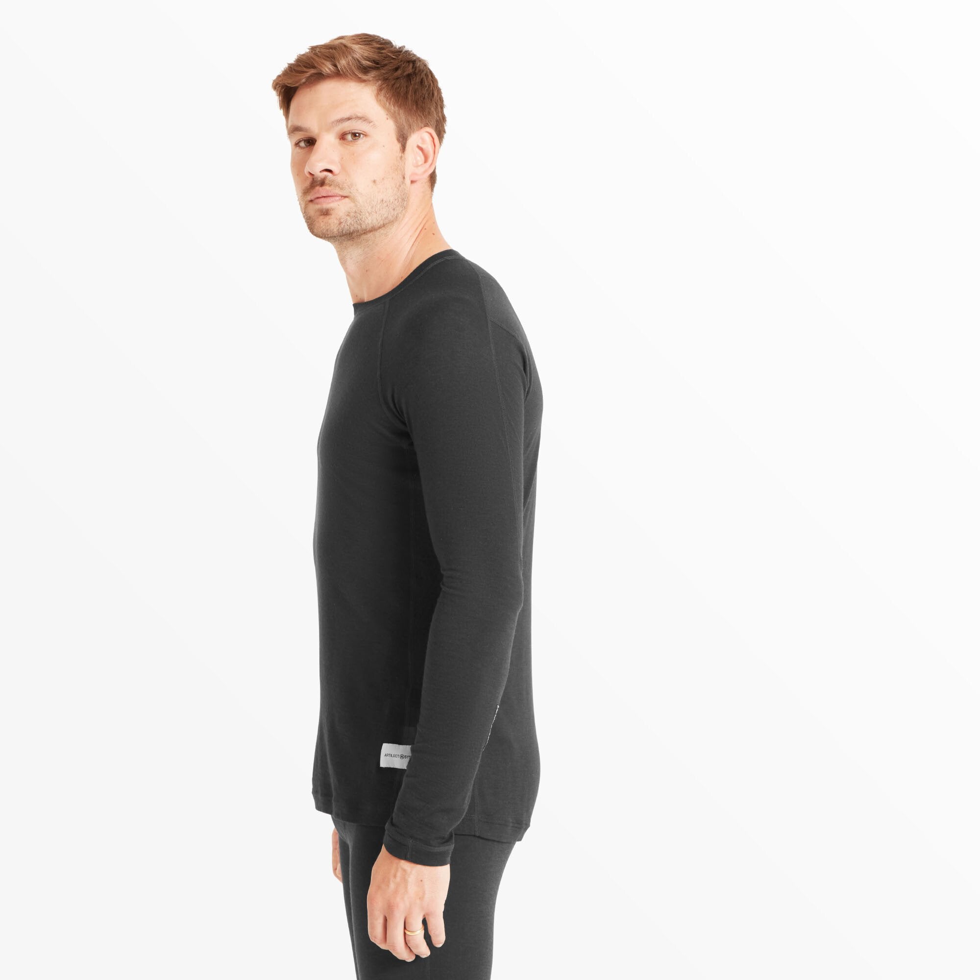 Mens Boulder 125 Long Sleeve Crew - Black