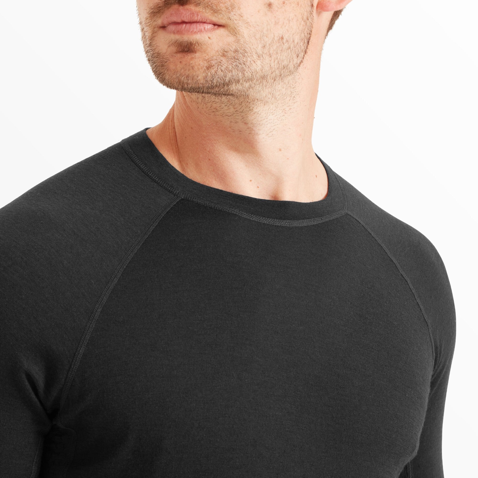 Mens Boulder 125 Long Sleeve Crew - Black