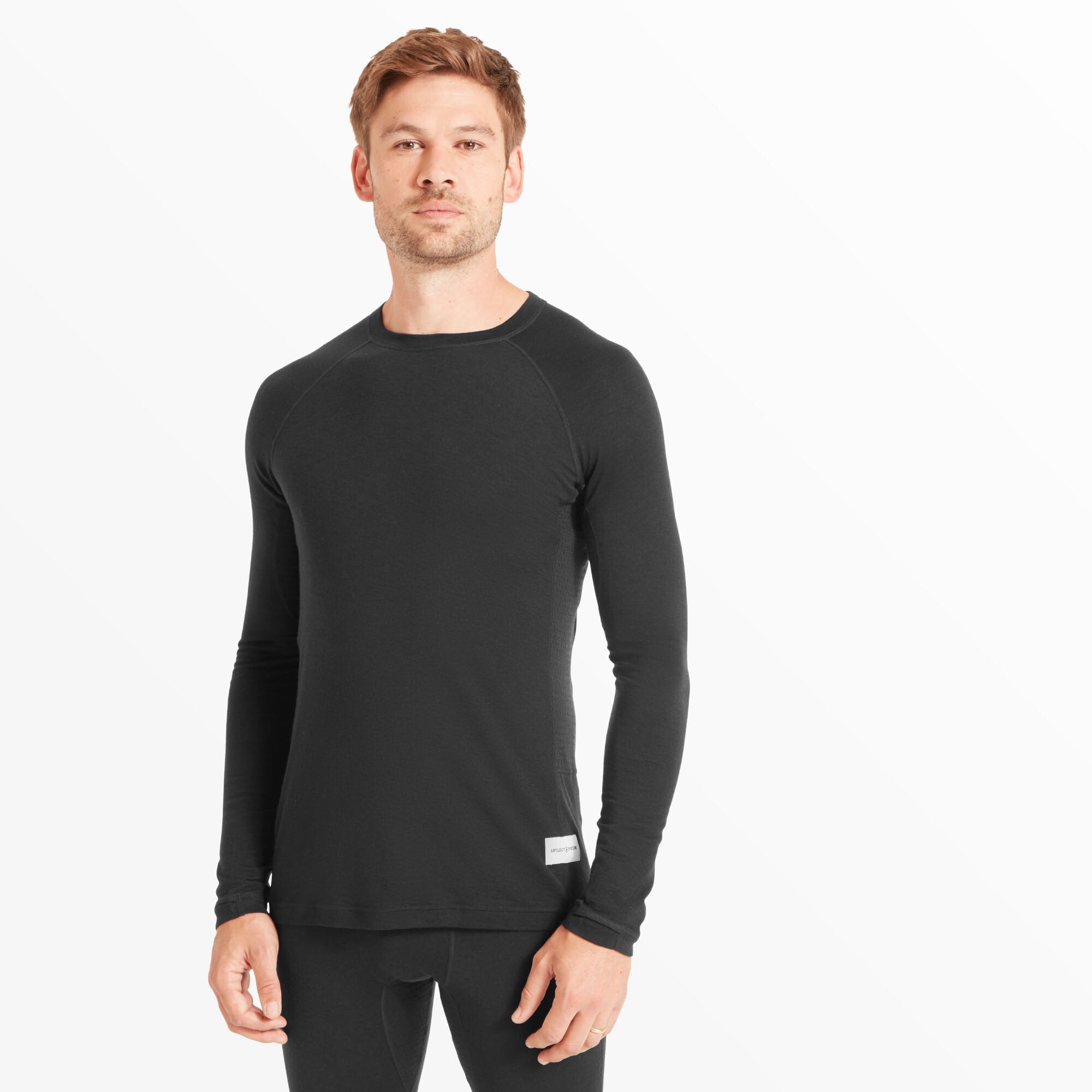 Mens Boulder 125 Long Sleeve Crew - Black