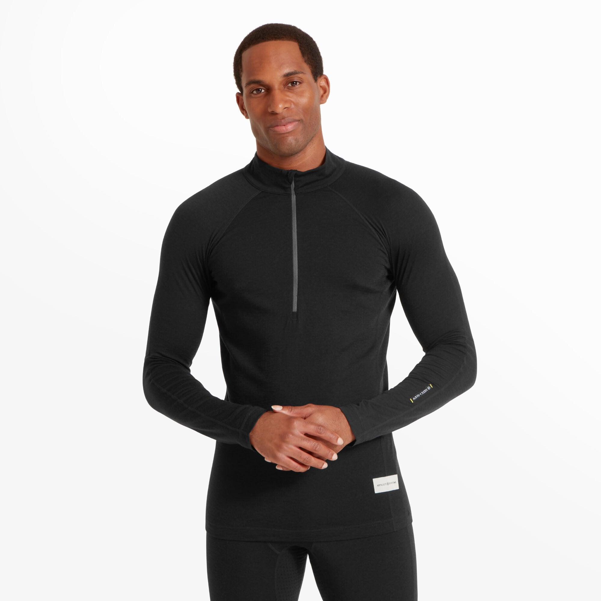 Mens Boulder 125 Quarter Zip Top - Black