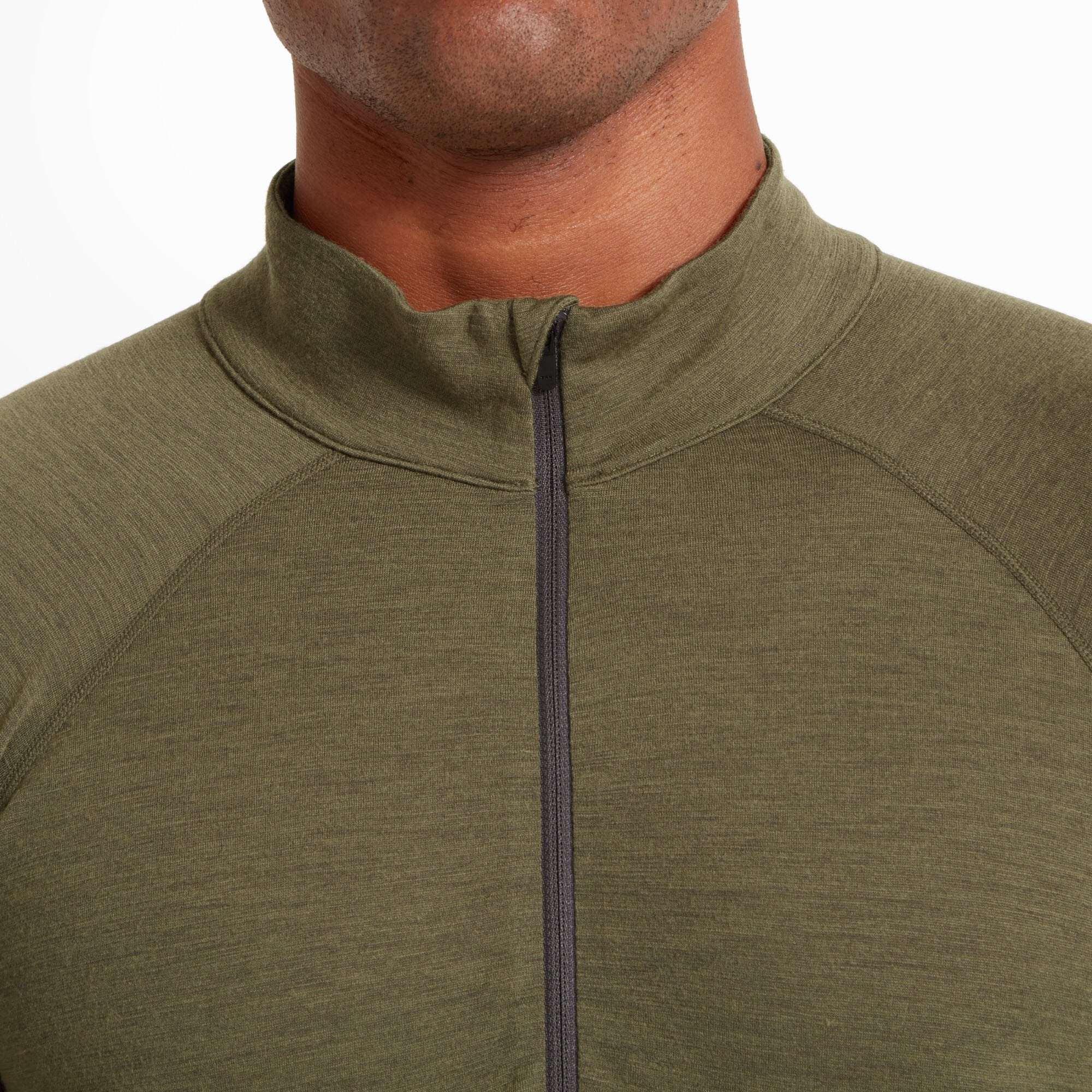 Mens Boulder 125 Quarter Zip Top - Kalamata/Ash