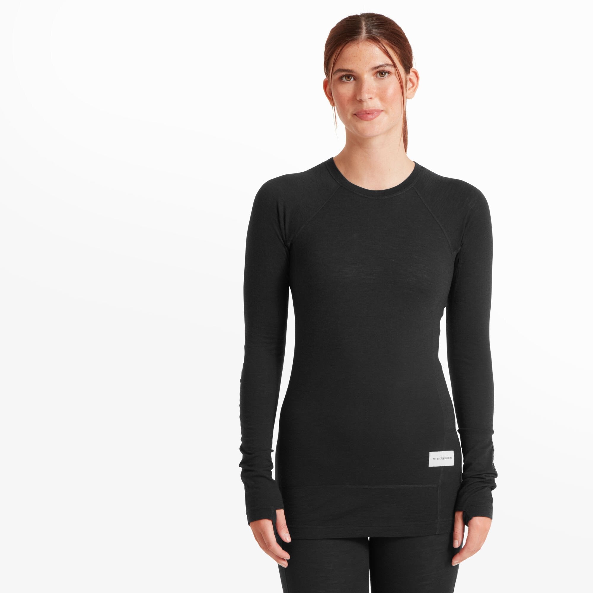 Womens Boulder 125 Long Sleeve Crew - Black