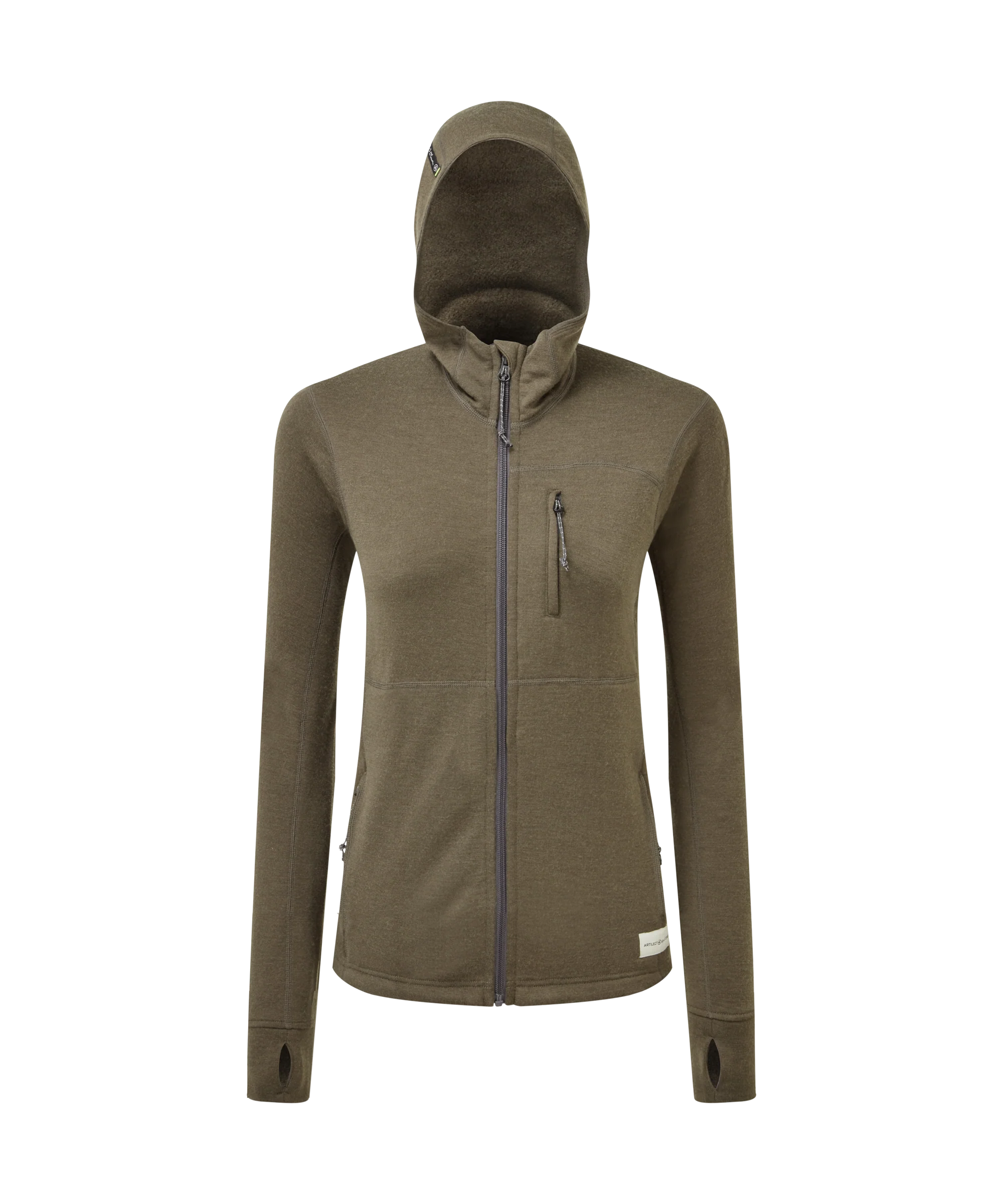 Womens Eldorado Merino Hoodie - Deep Olive