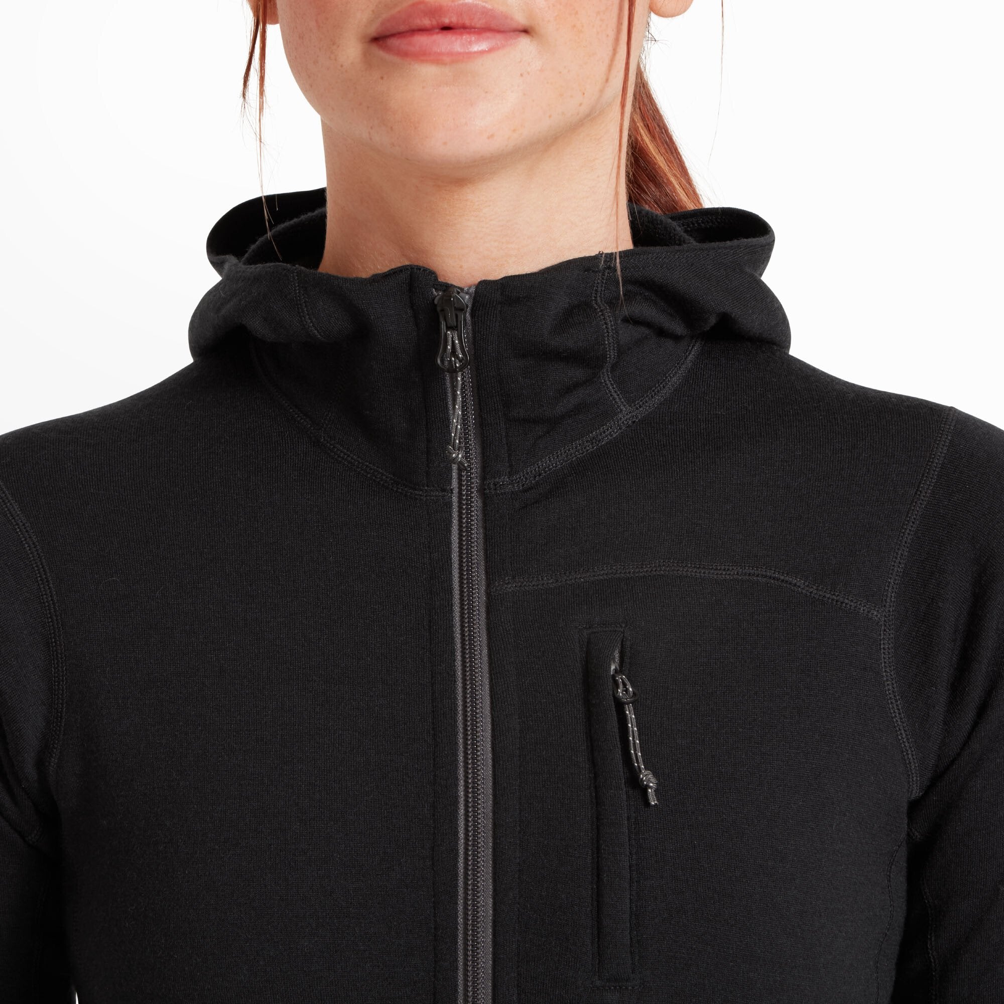 Womens Eldorado Merino Hoodie - Black