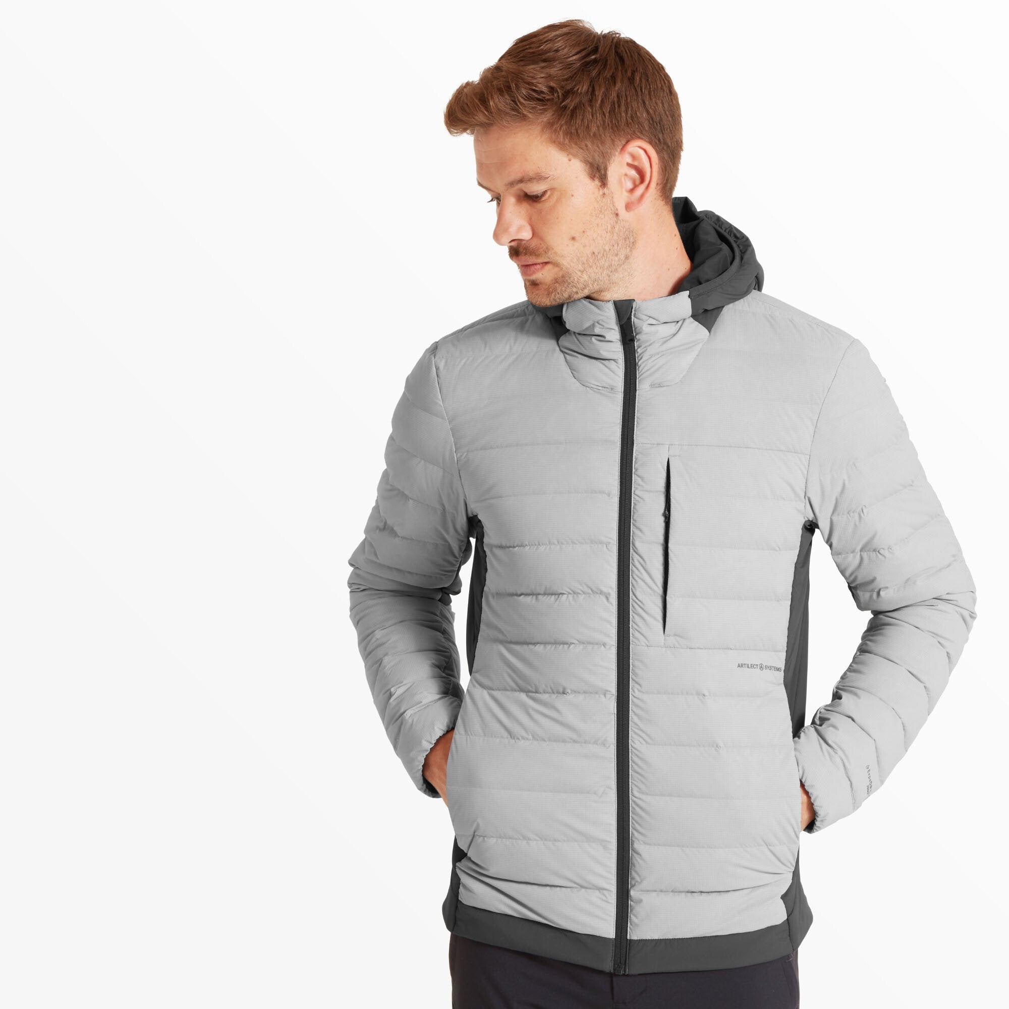 Mens Divide Fusion Stretch Hoodie - Glacier/Ash