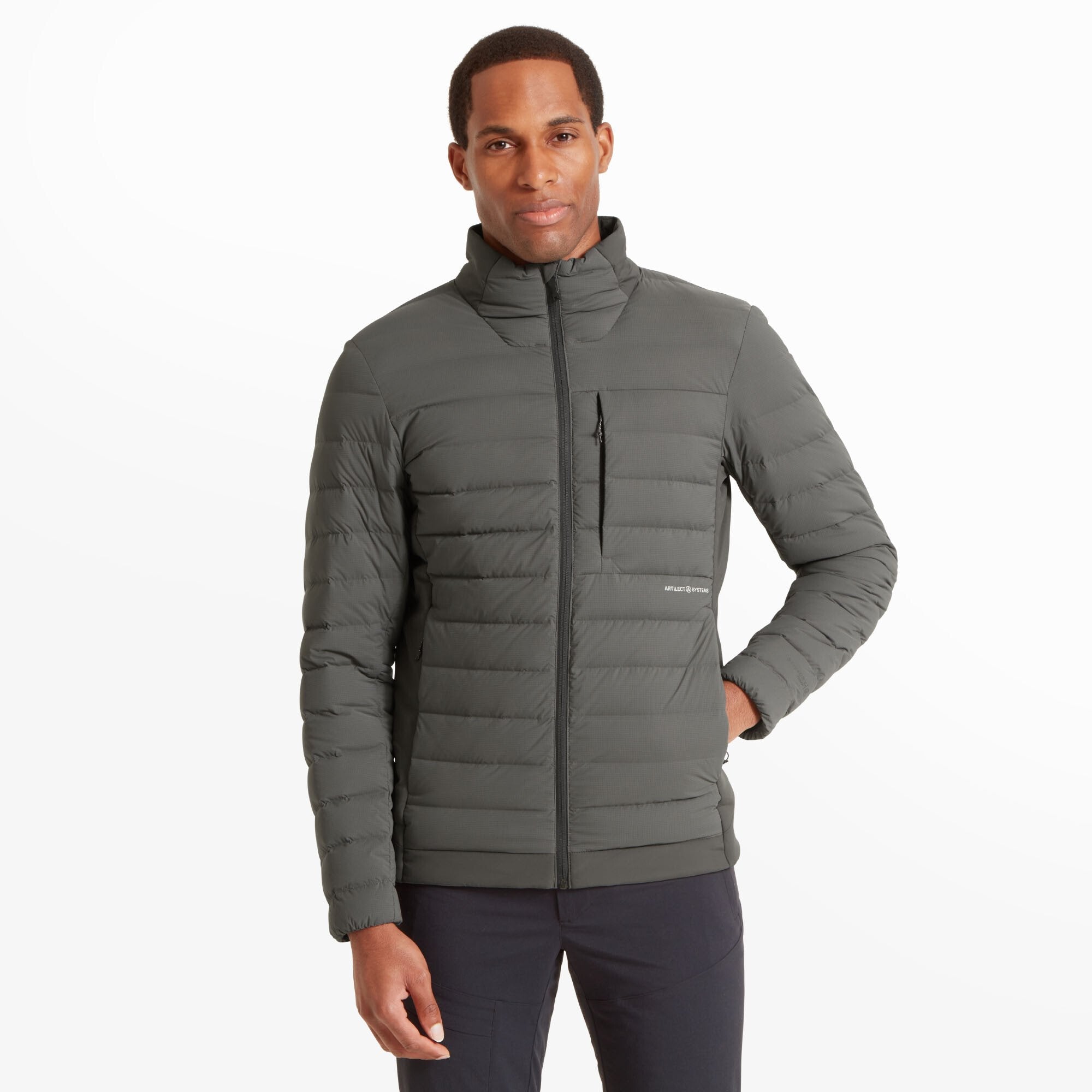 Mens Divide Fusion Stretch Jacket - Ash