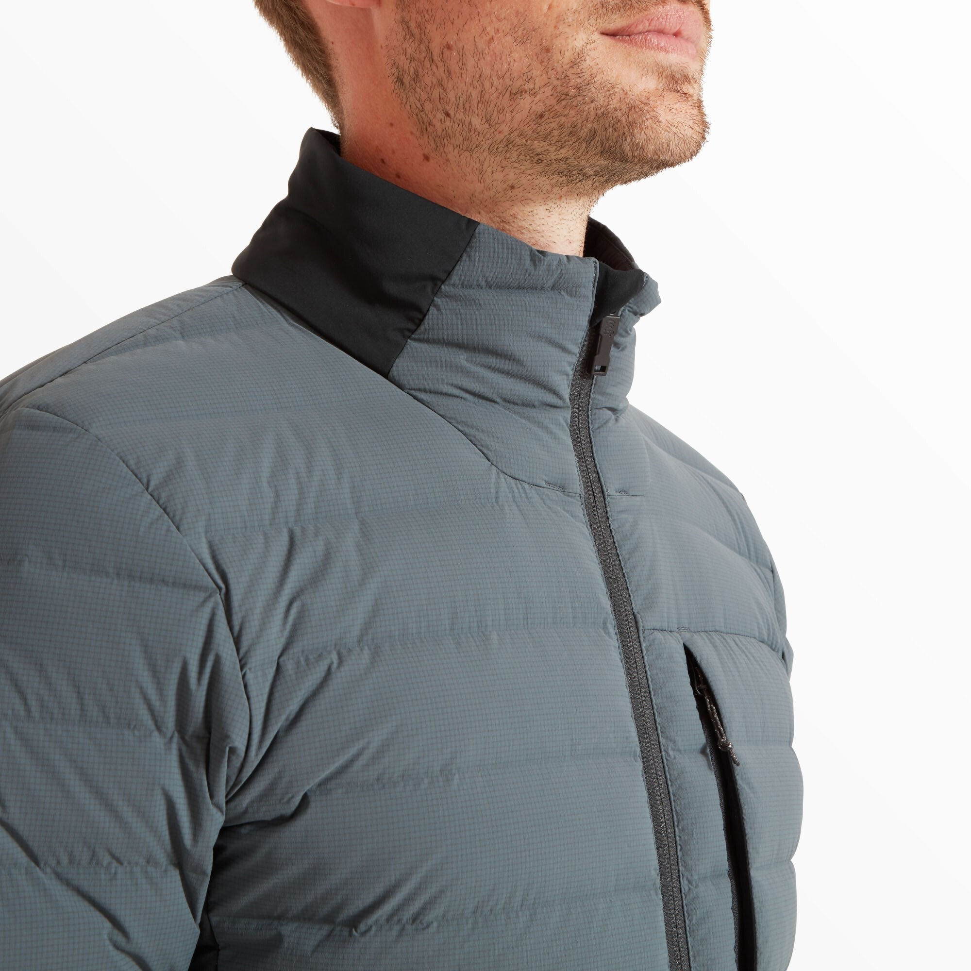 Mens Divide Fusion Stretch Jacket - Dark Slate/Black