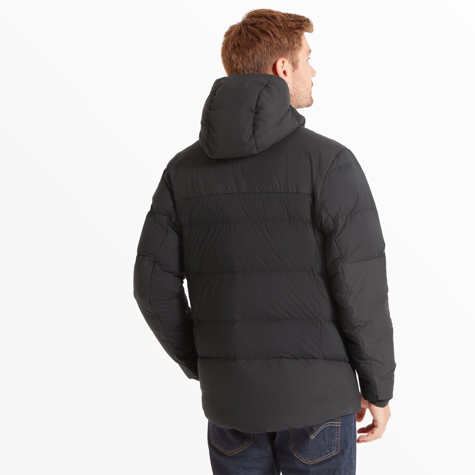 Mens High AF Down Stretch Parka - Black