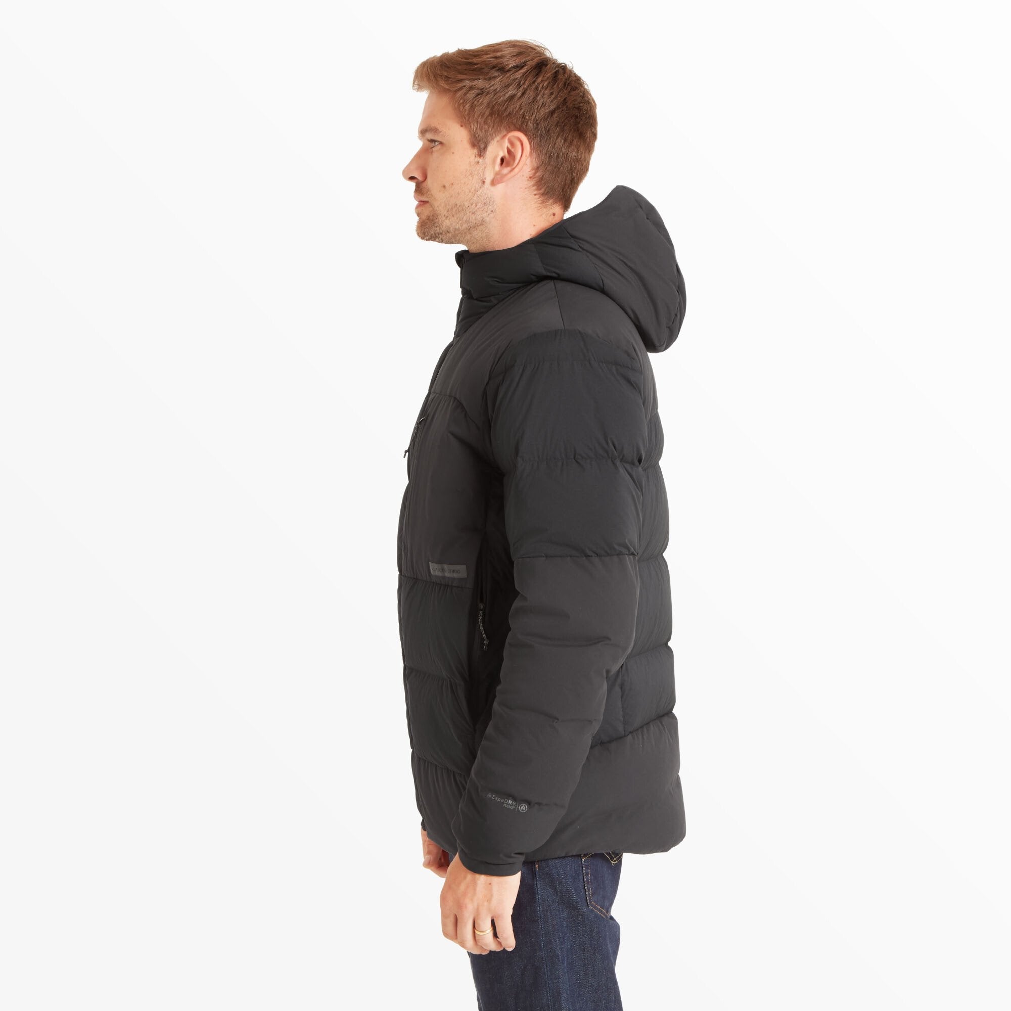 Mens High AF Down Stretch Parka - Black