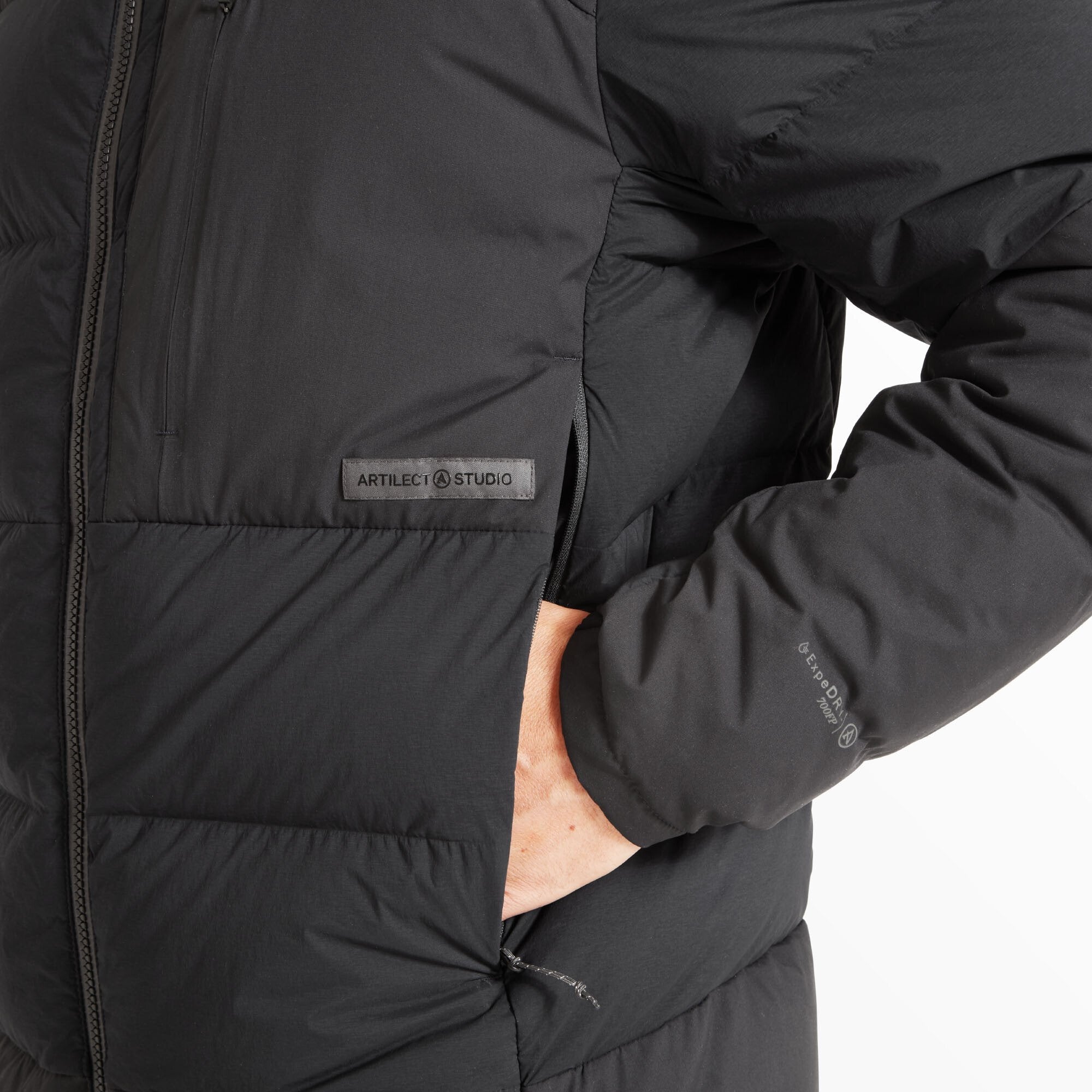 Mens High AF Down Stretch Parka - Black