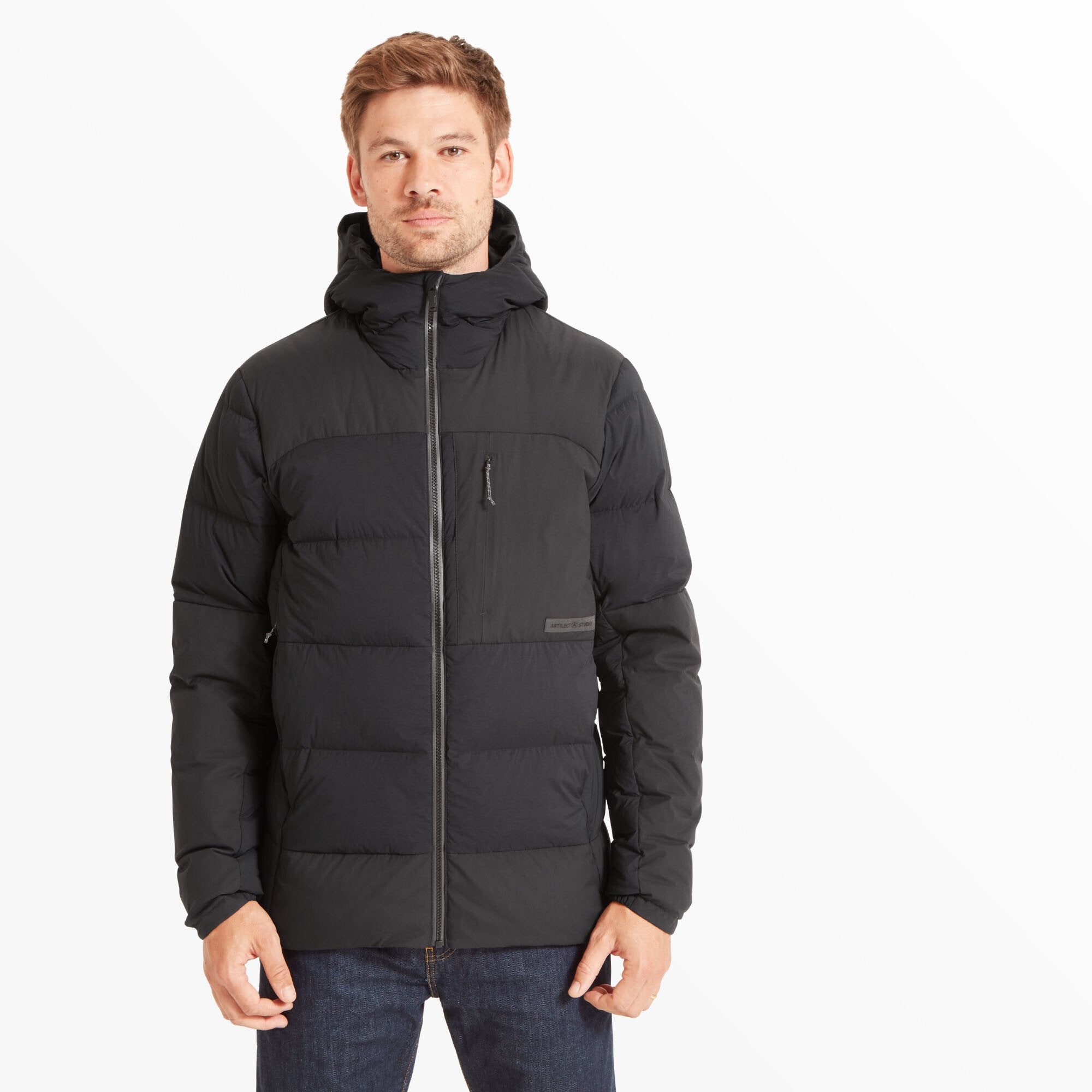 Mens High AF Down Stretch Parka - Black