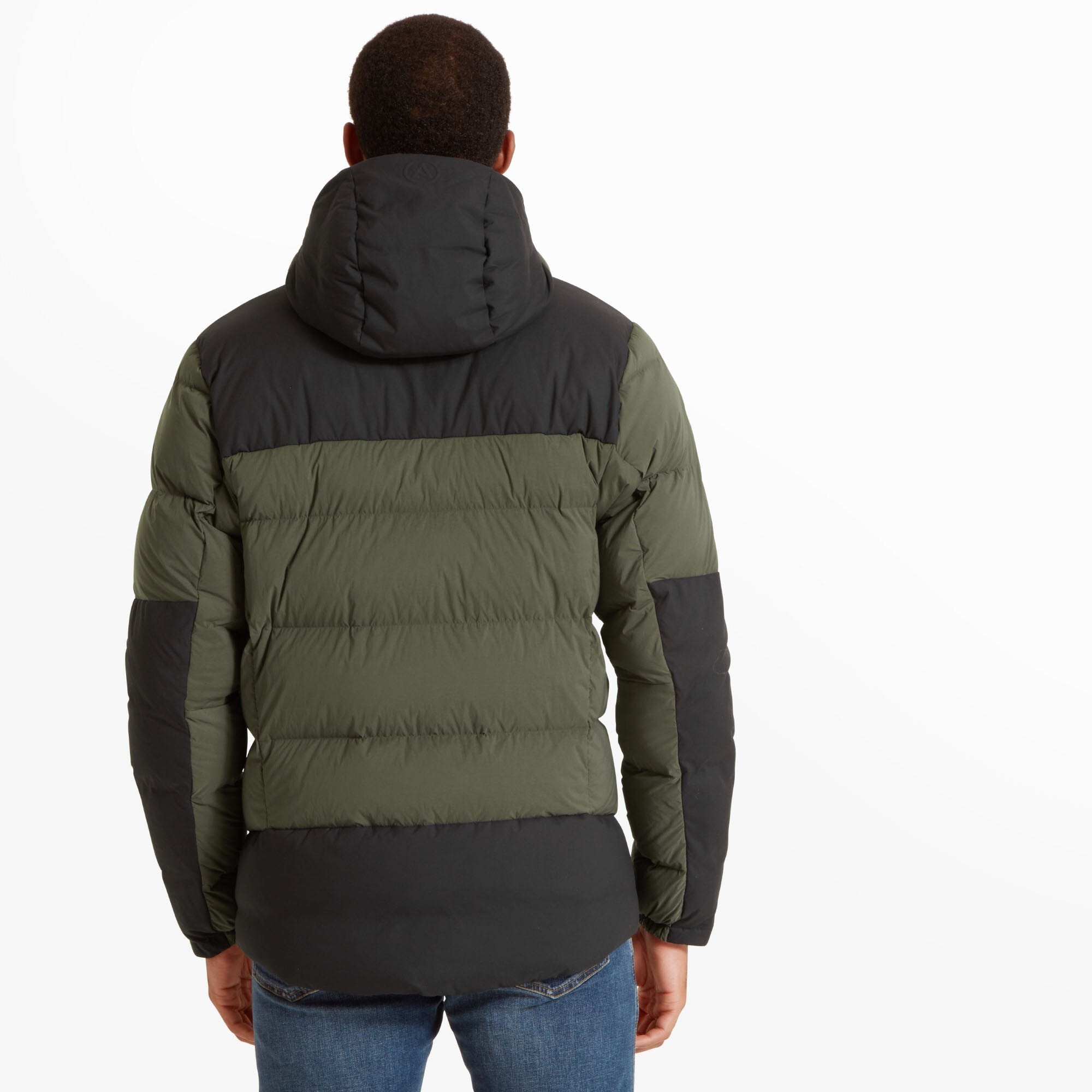 Mens High AF Down Stretch Parka - Fossil/Black