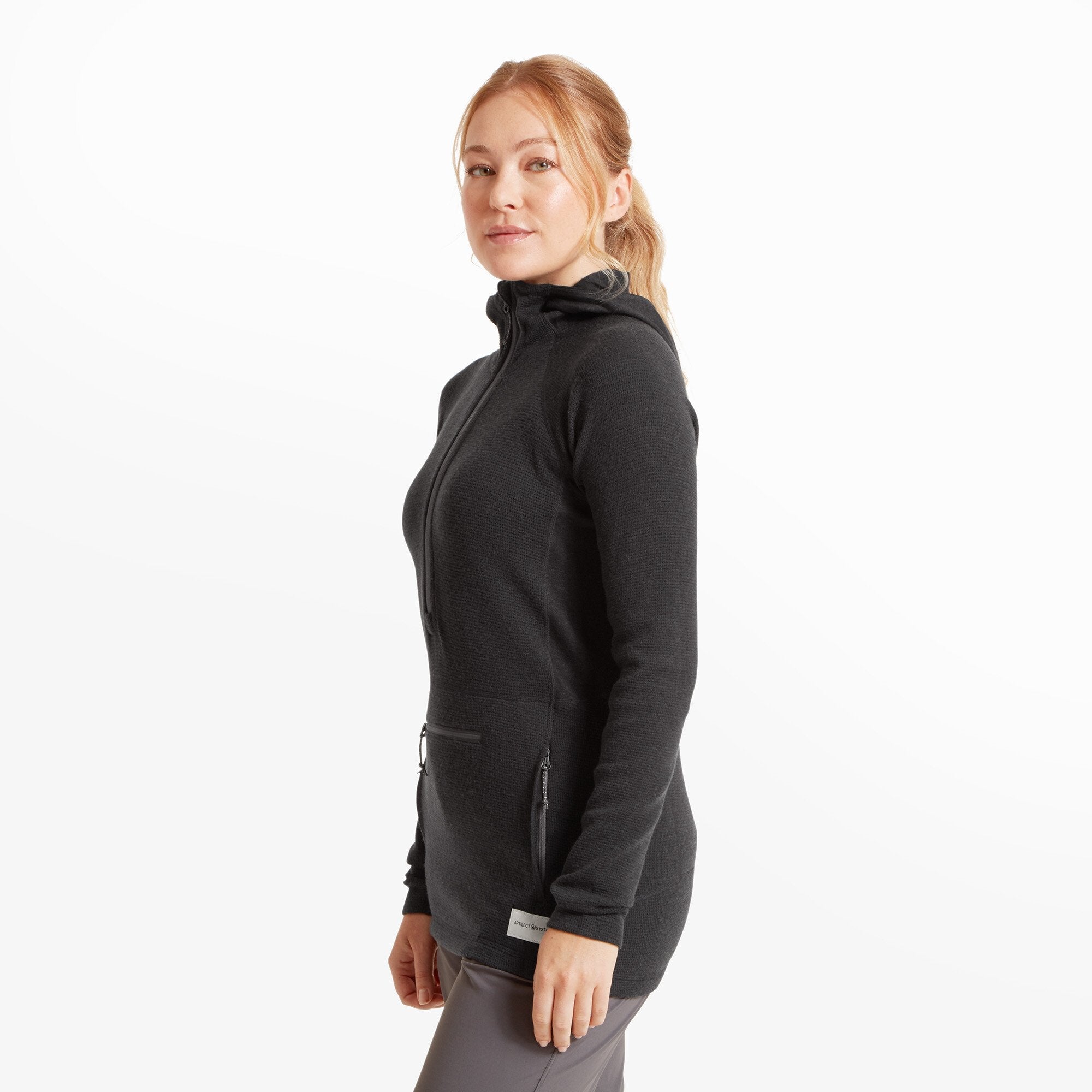 Womens Sundown 250 Half Zip Top - Black