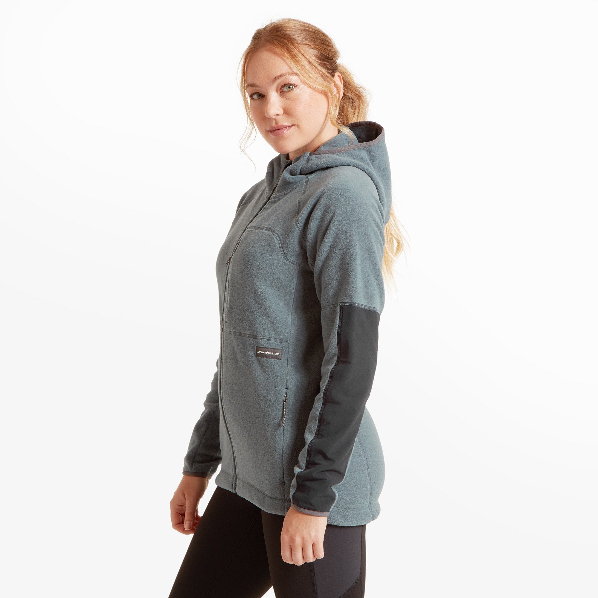 Womens Supermoon Bio Hoodie - Dark Slate/Black