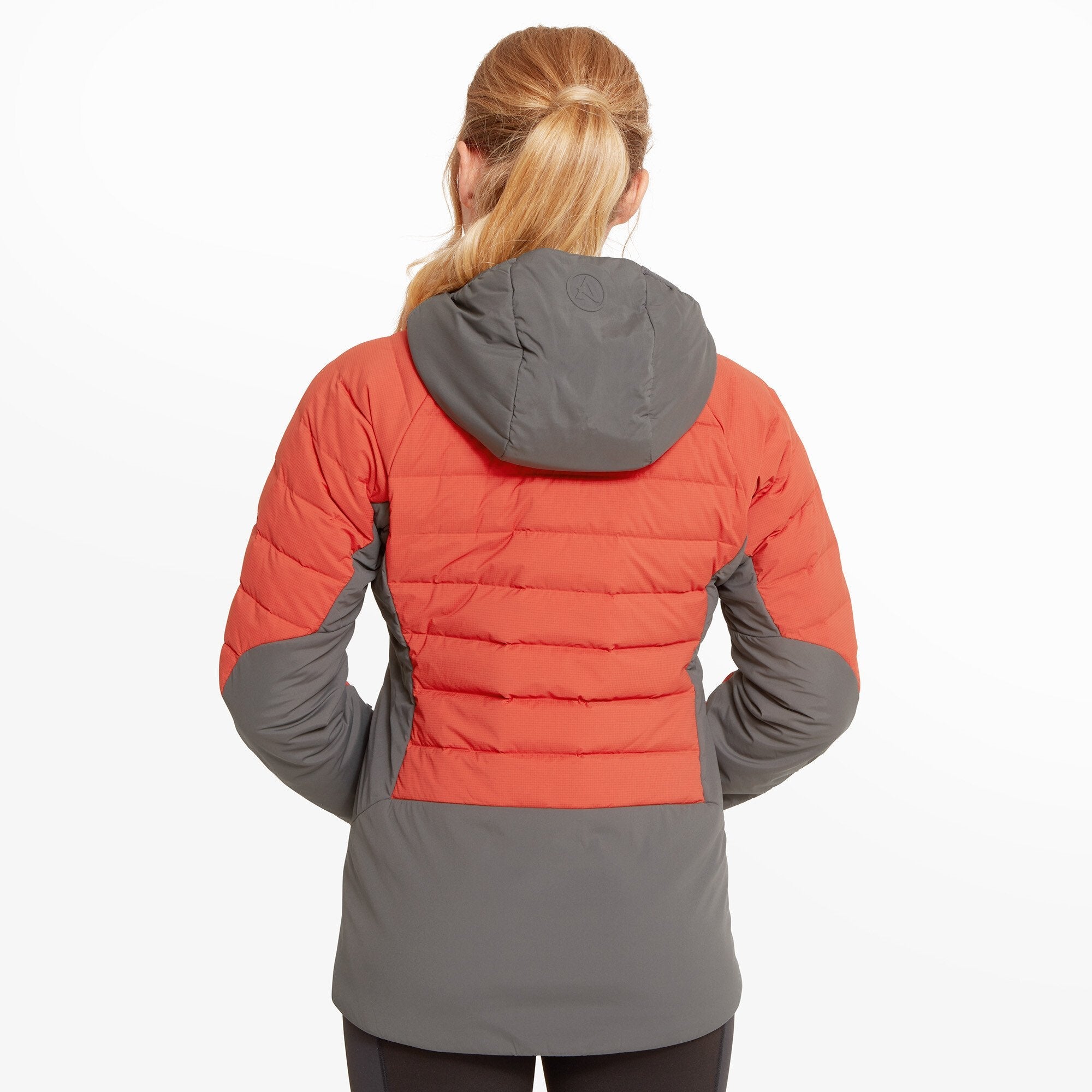 Womens Divide Fusion Stretch Hoodie - Ember/Ash