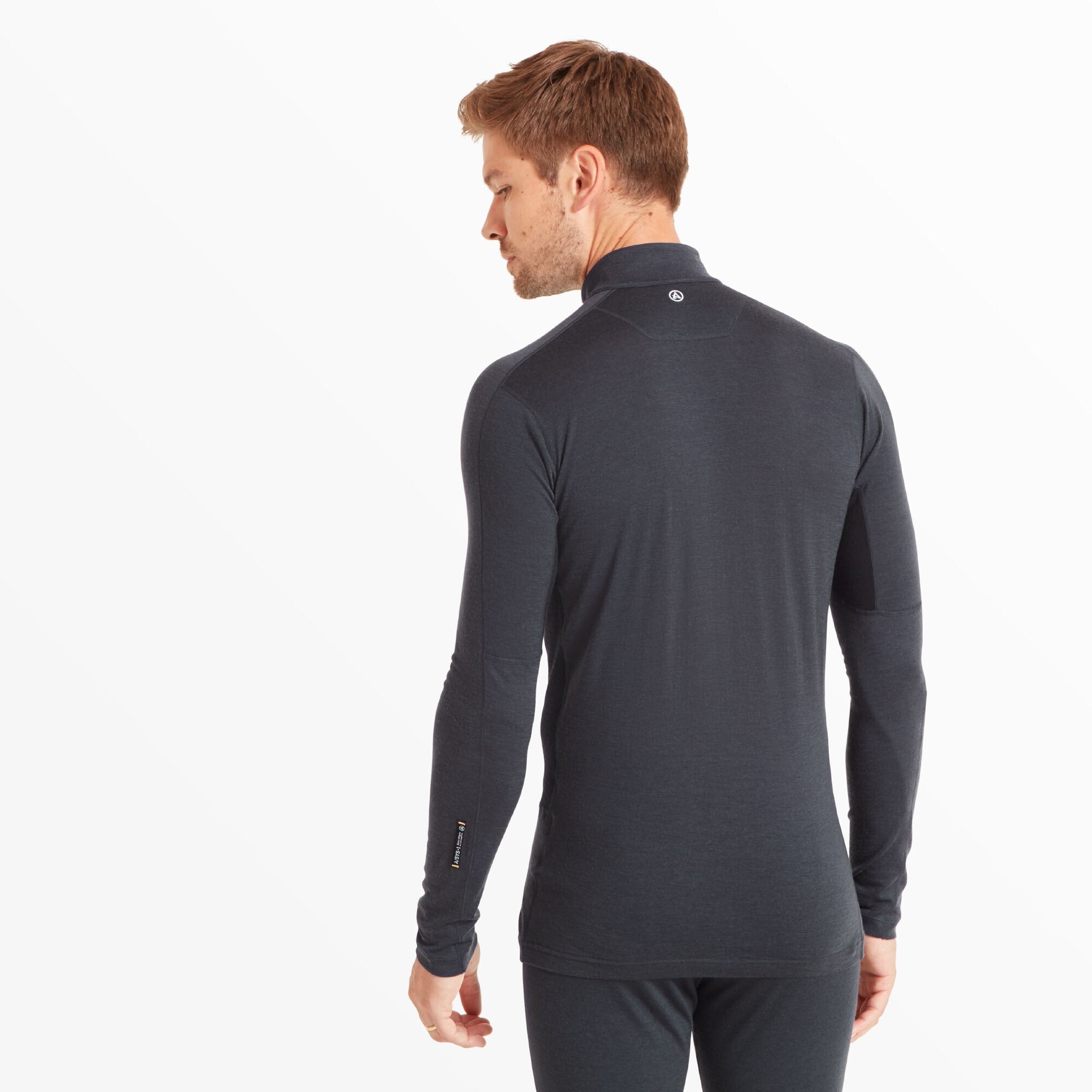 Mens Boulder 125 Quarter Zip Top - Dusk Blue/Black