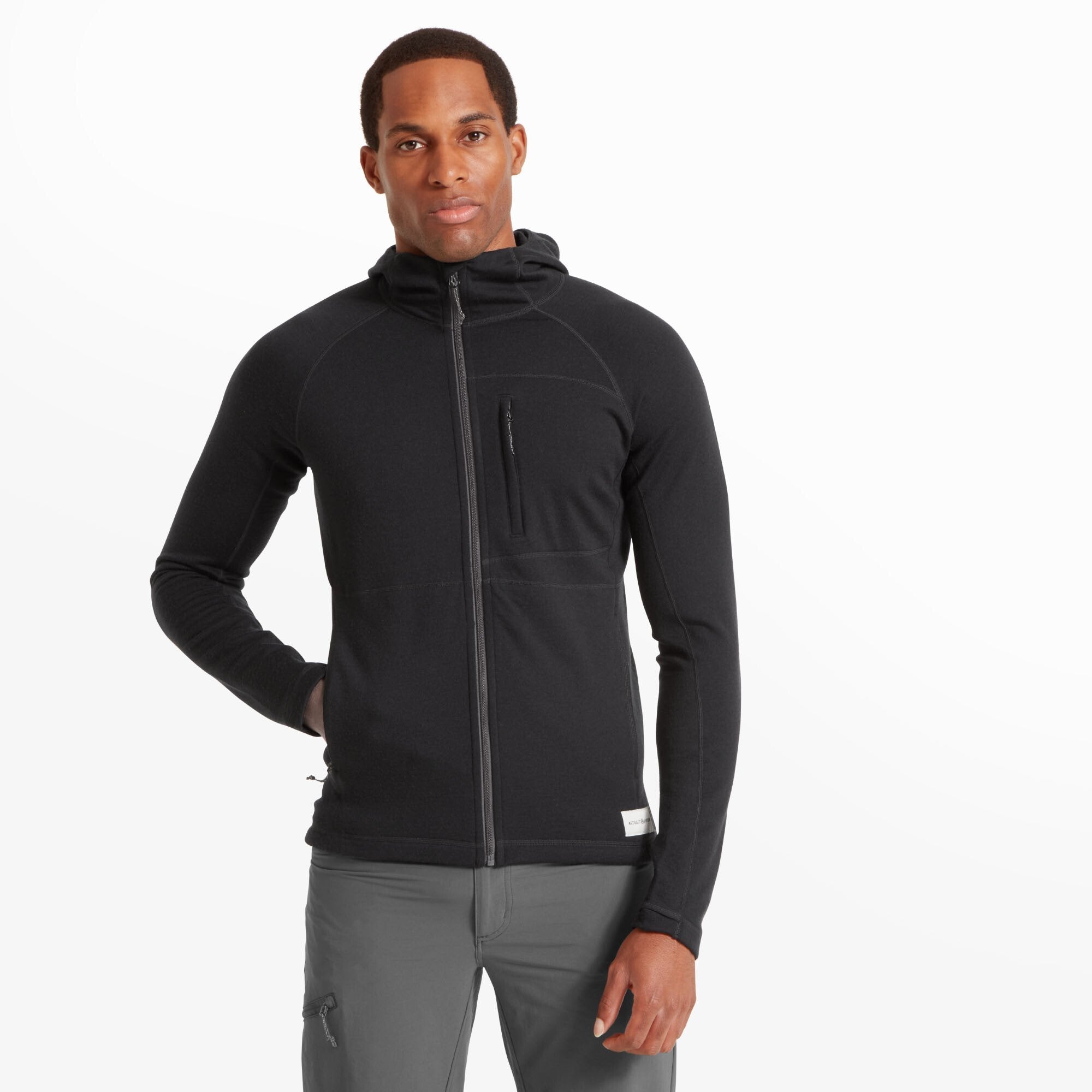 Mens Eldorado Merino Hoodie - Black