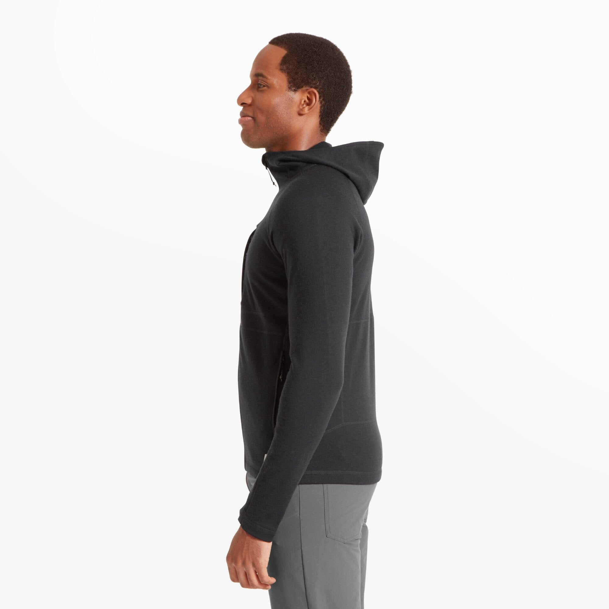 Mens Eldorado Merino Hoodie - Black