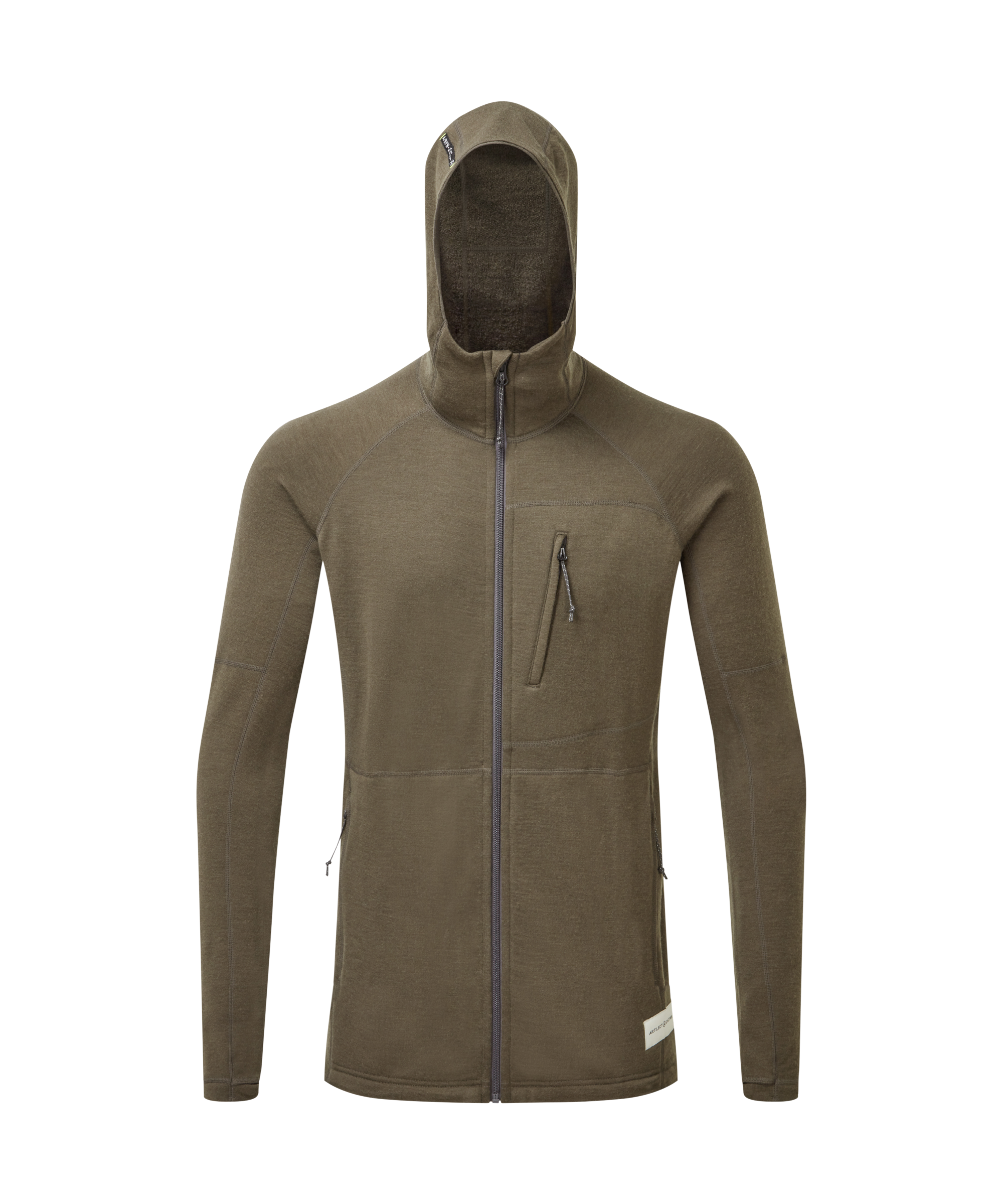 Mens Eldorado Merino Hoodie - Deep Olive