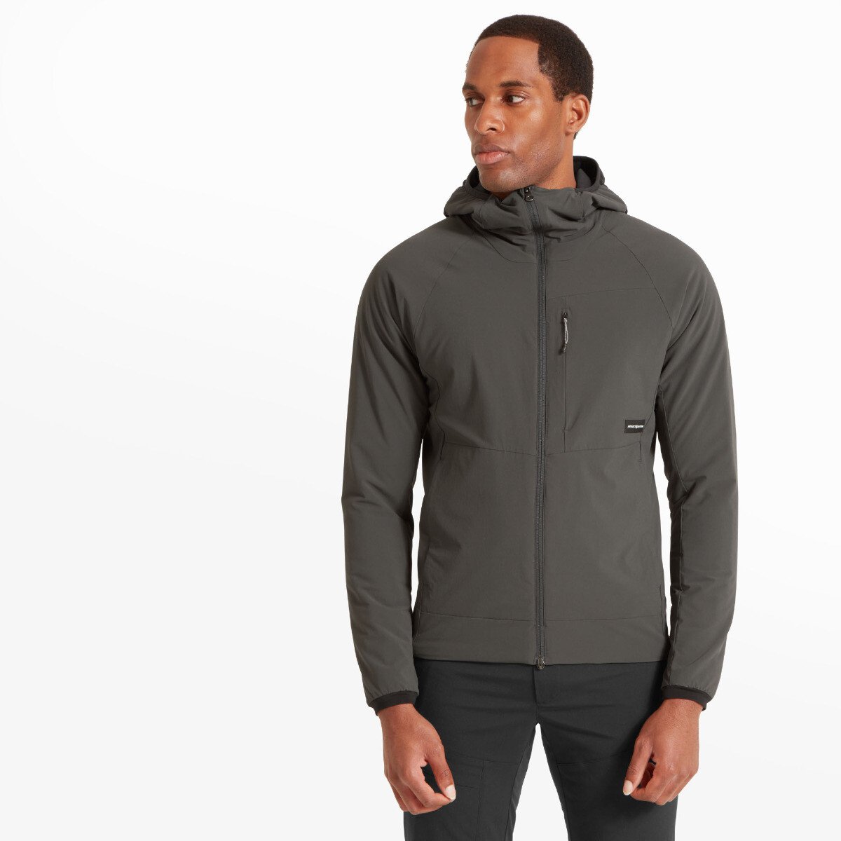 Mens Elevate Primaloft Bio Insulated Hoodie - Carbon/Black