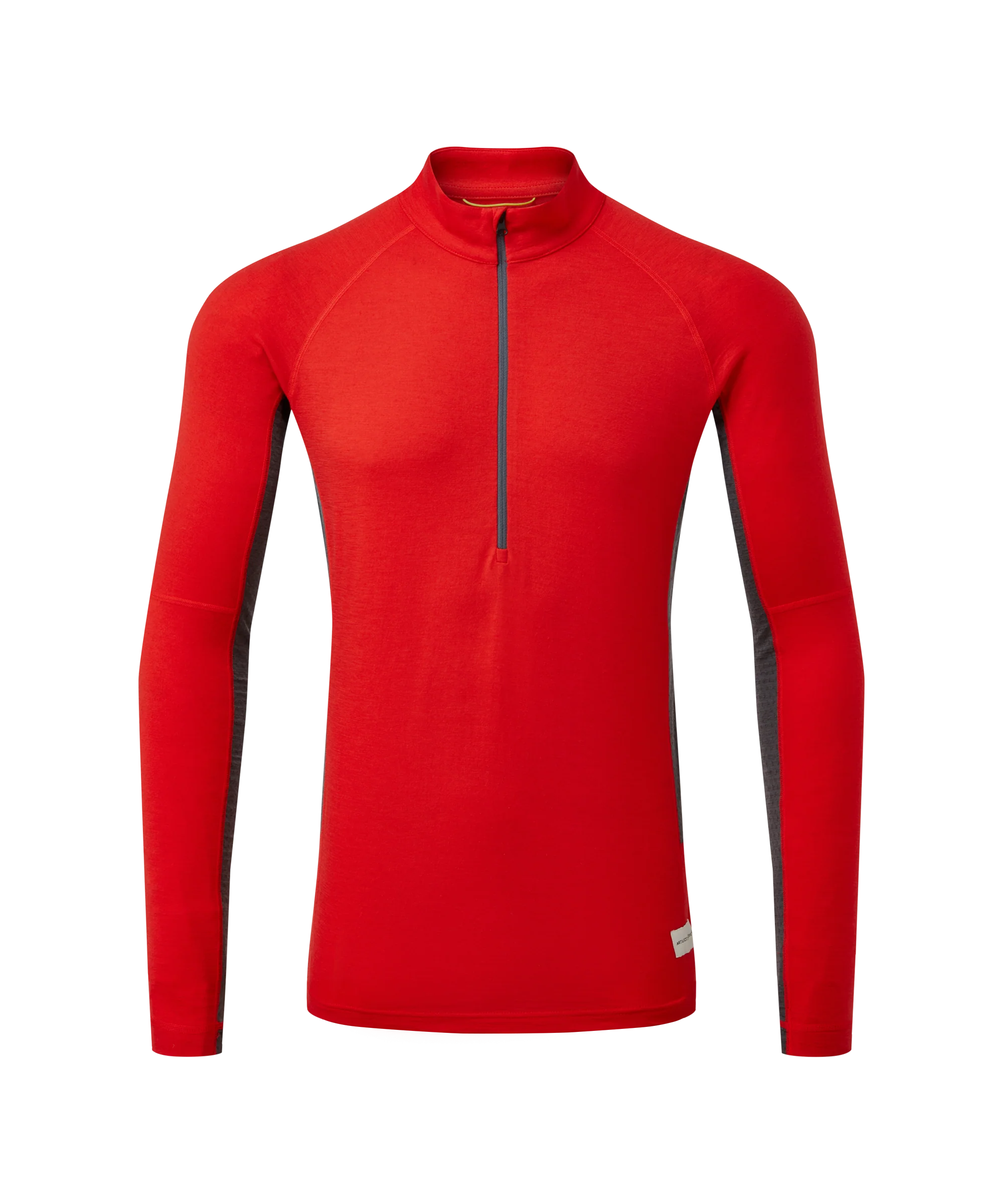 Mens Flatiron 185 Quarter Zip Top - Super Red/Ash