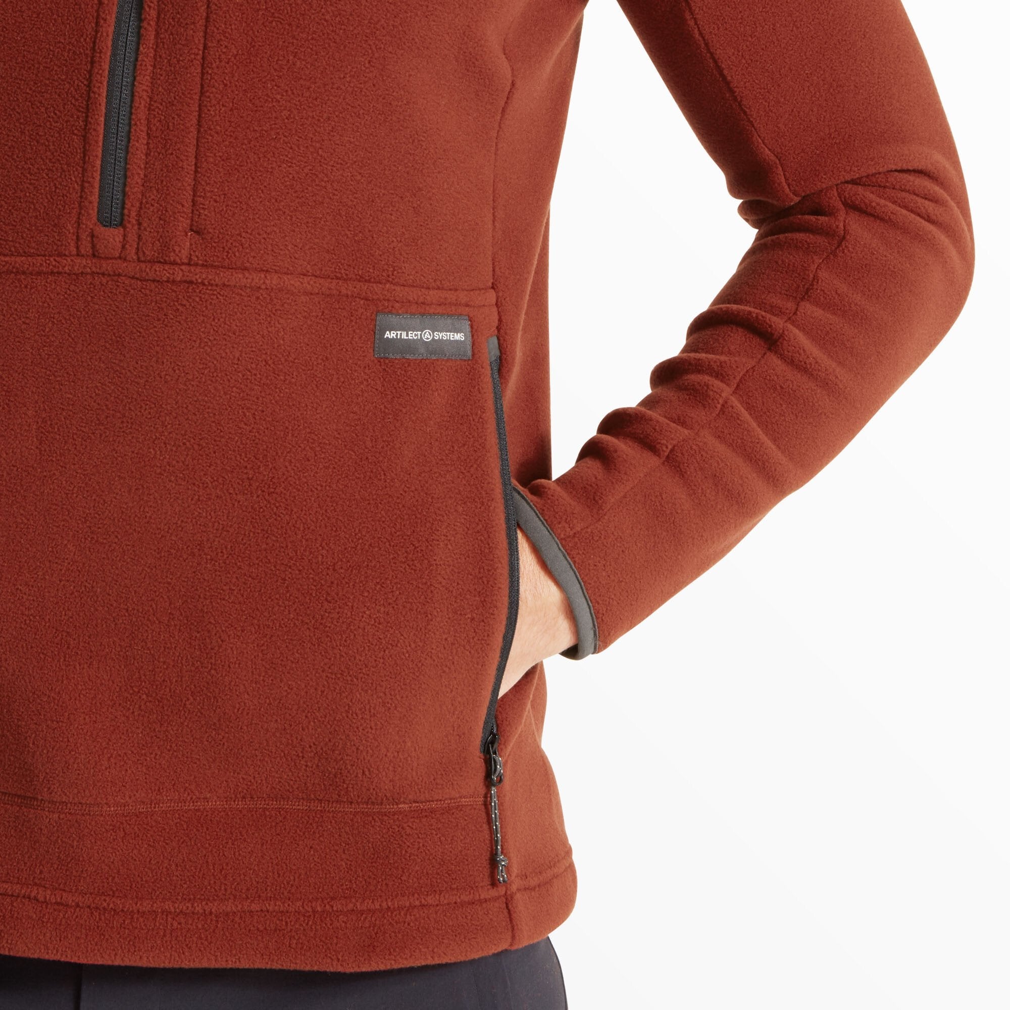 Mens Halfmoon Bio Pullover - Fired Brick