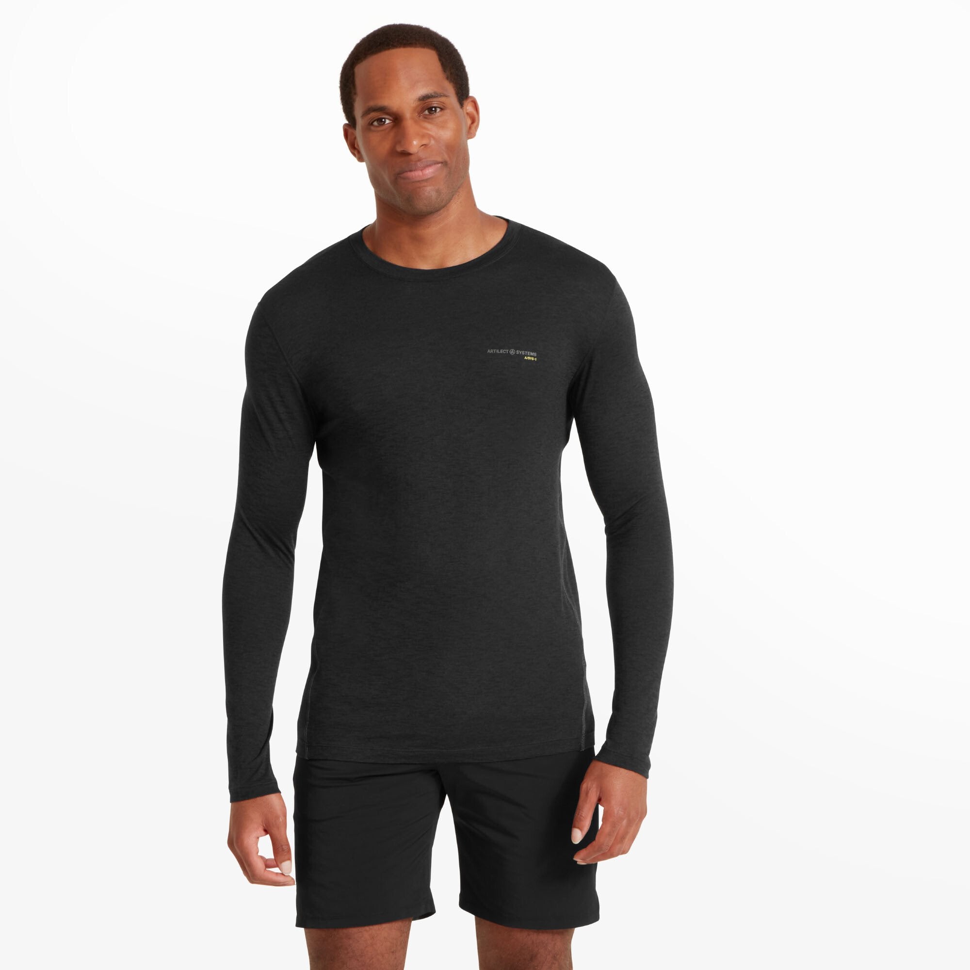 Mens Sprint Long Sleeve Tee - Black