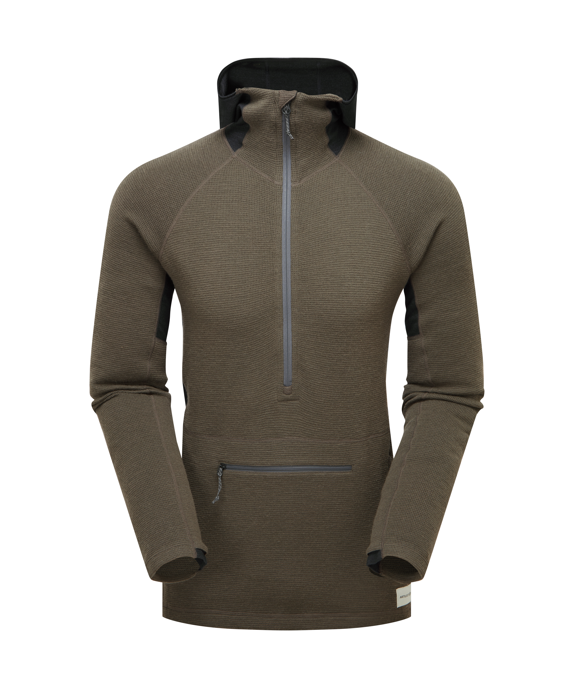 Mens Sundown 250 Half Zip Top - Deep Olive/Black