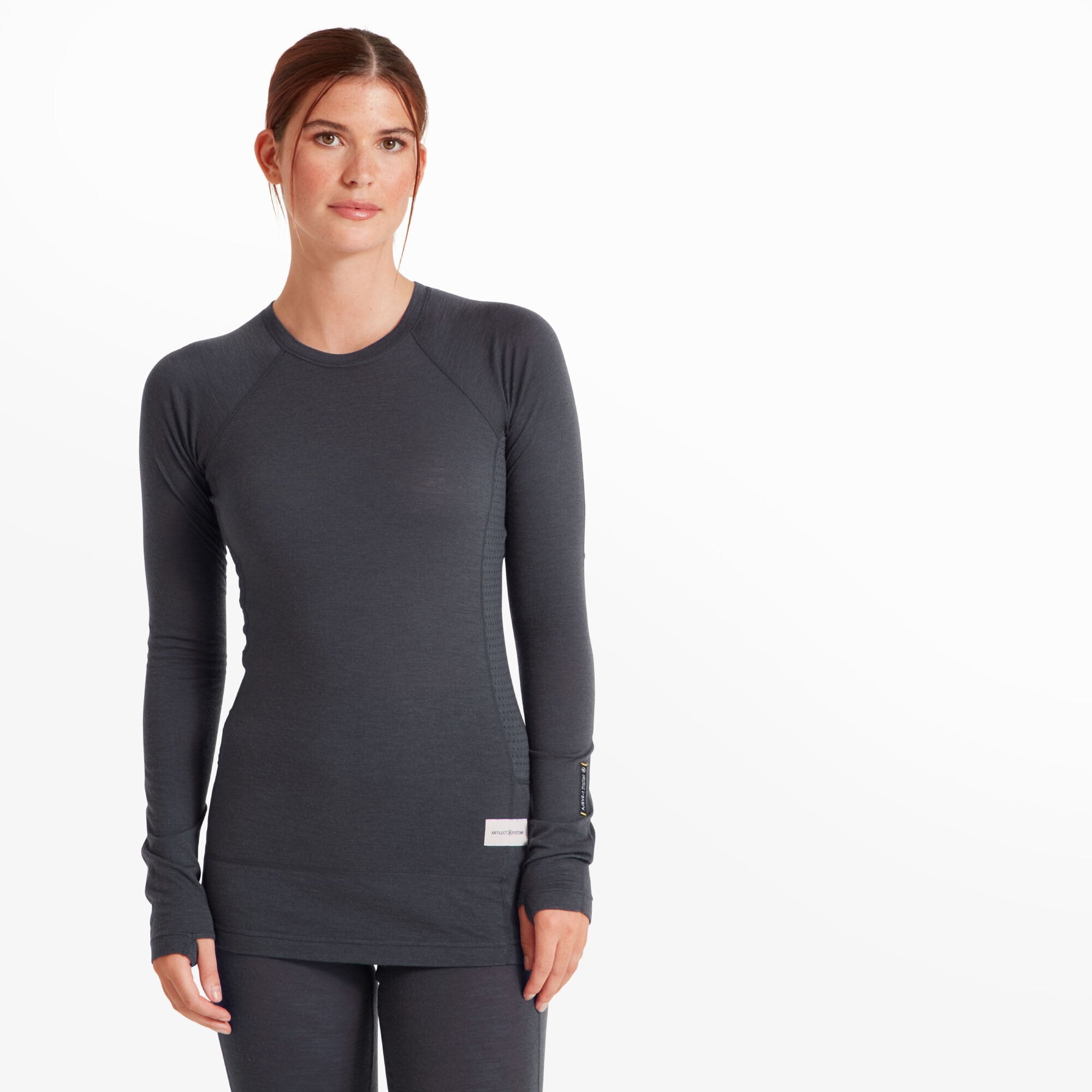 Womens Boulder 125 Long Sleeve Crew - Dusk Blue