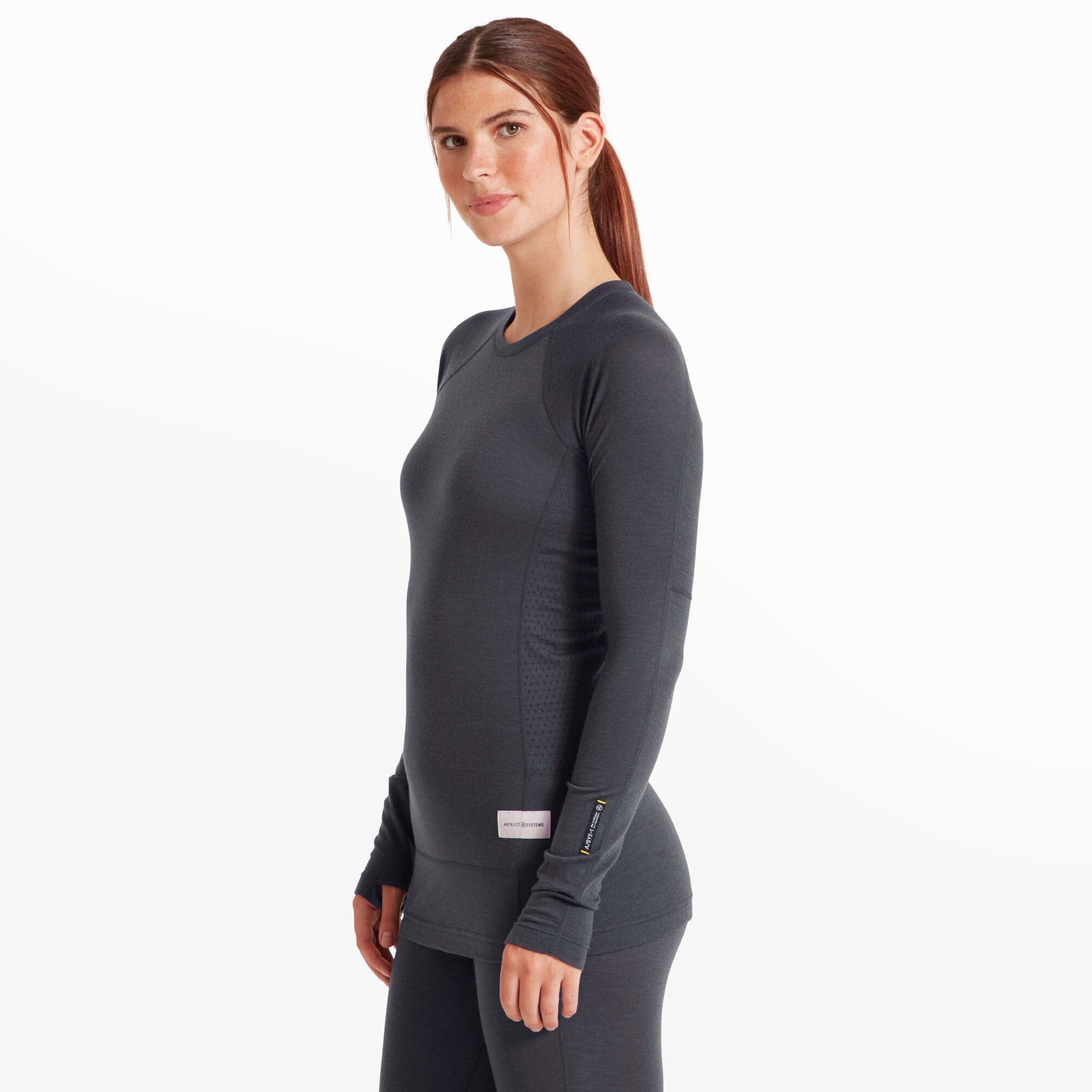 Womens Boulder 125 Long Sleeve Crew - Dusk Blue