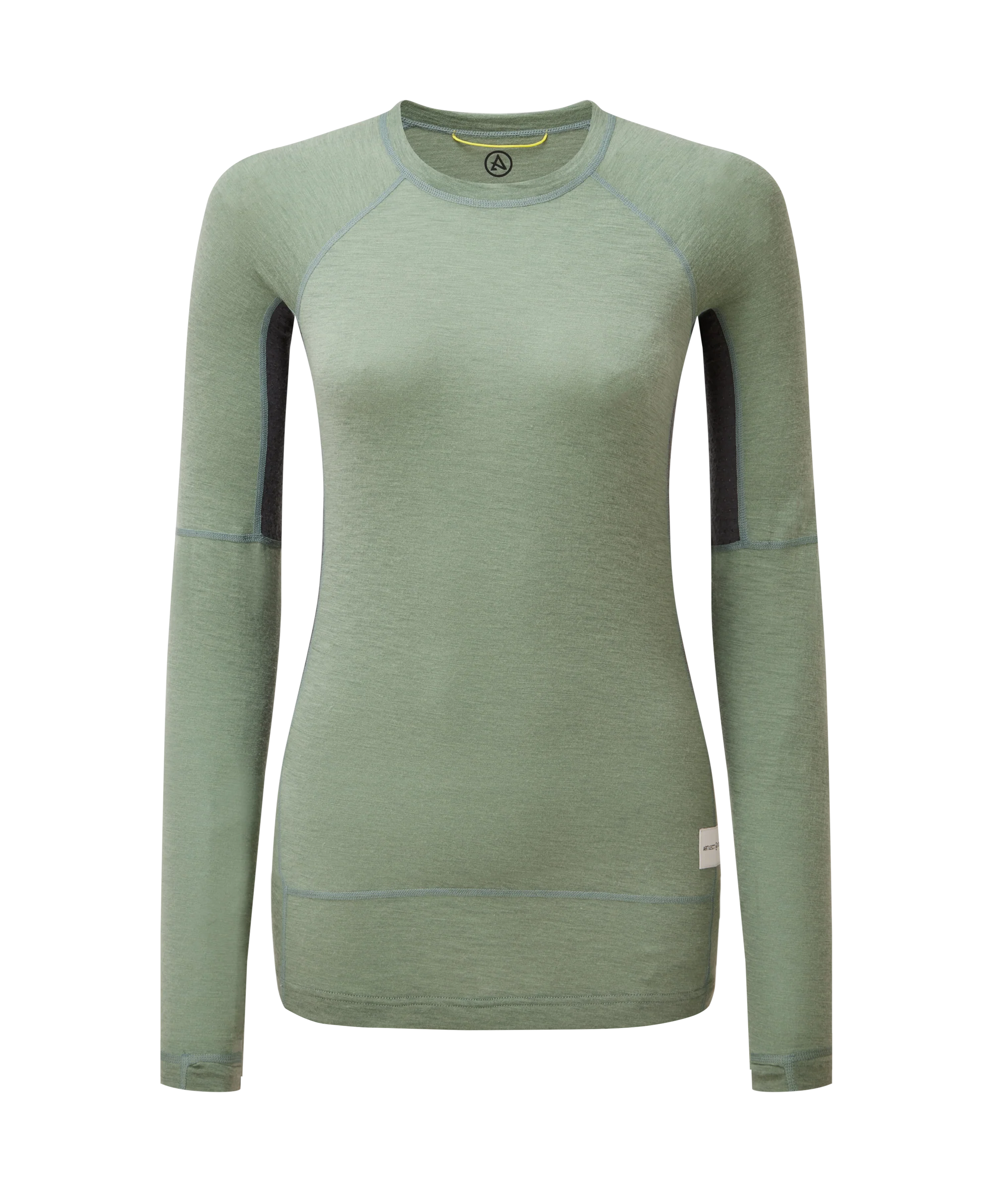 Womens Boulder 125 Long Sleeve Crew - Sea Spray/Ash