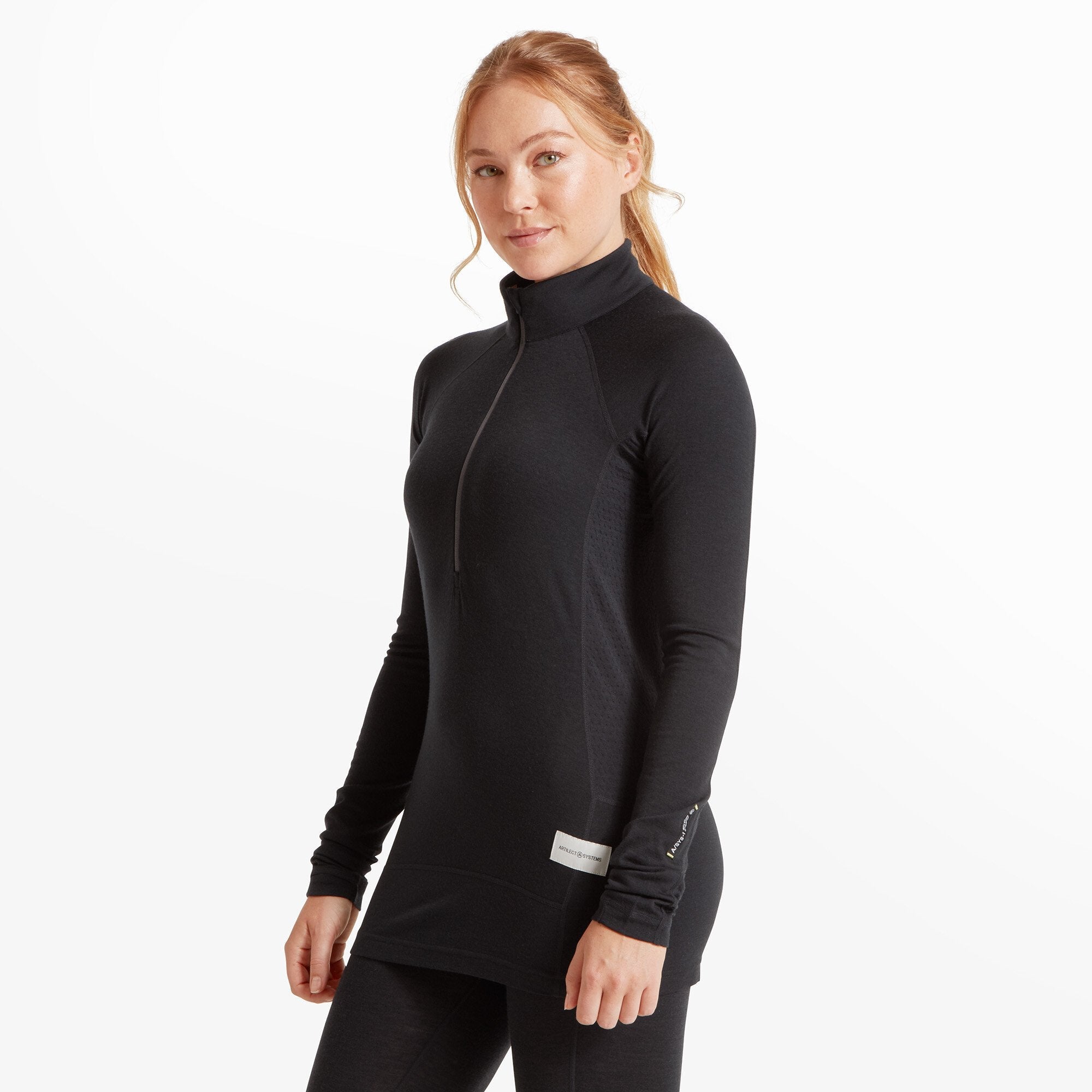 Womens Boulder 125 Quarter Zip Top - Black