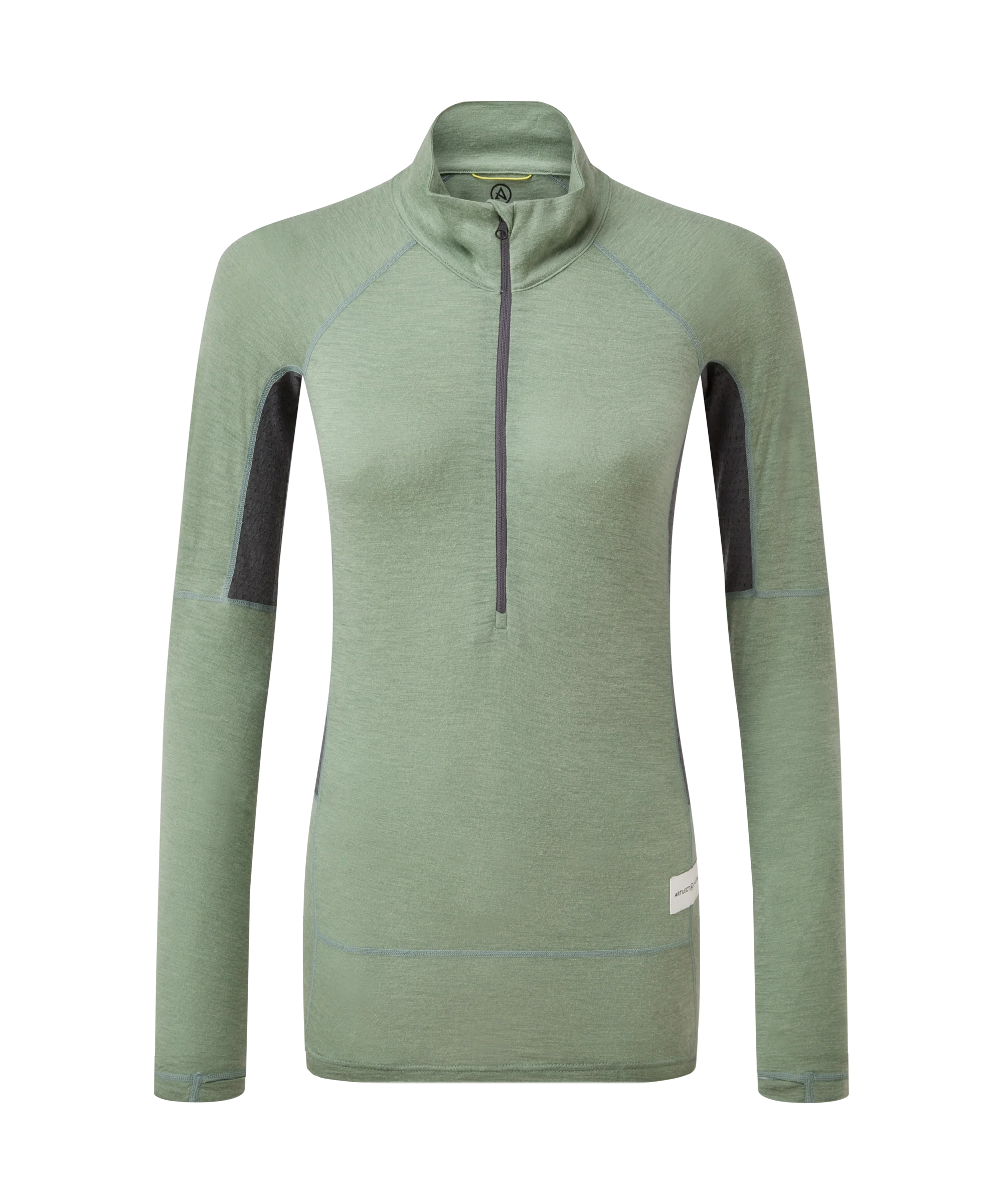 Womens Boulder 125 Quarter Zip Top - Sea Spray/Ash