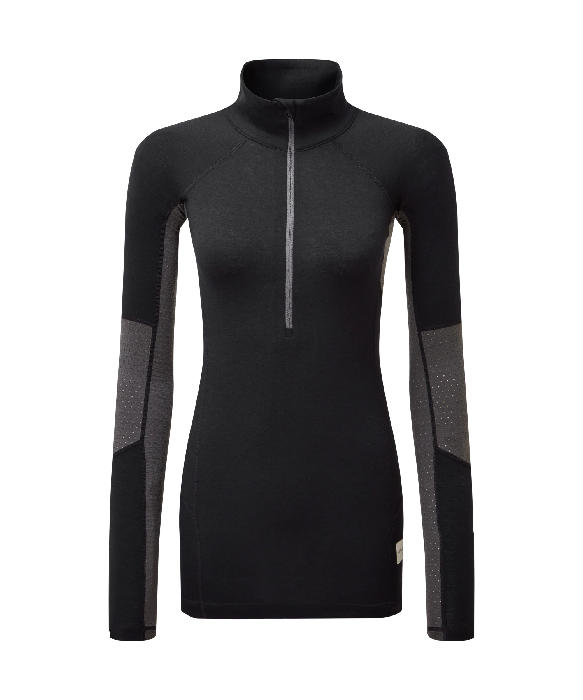 Womens Darkhorse 185 Zoned Quarter Zip Top - Black/Ash