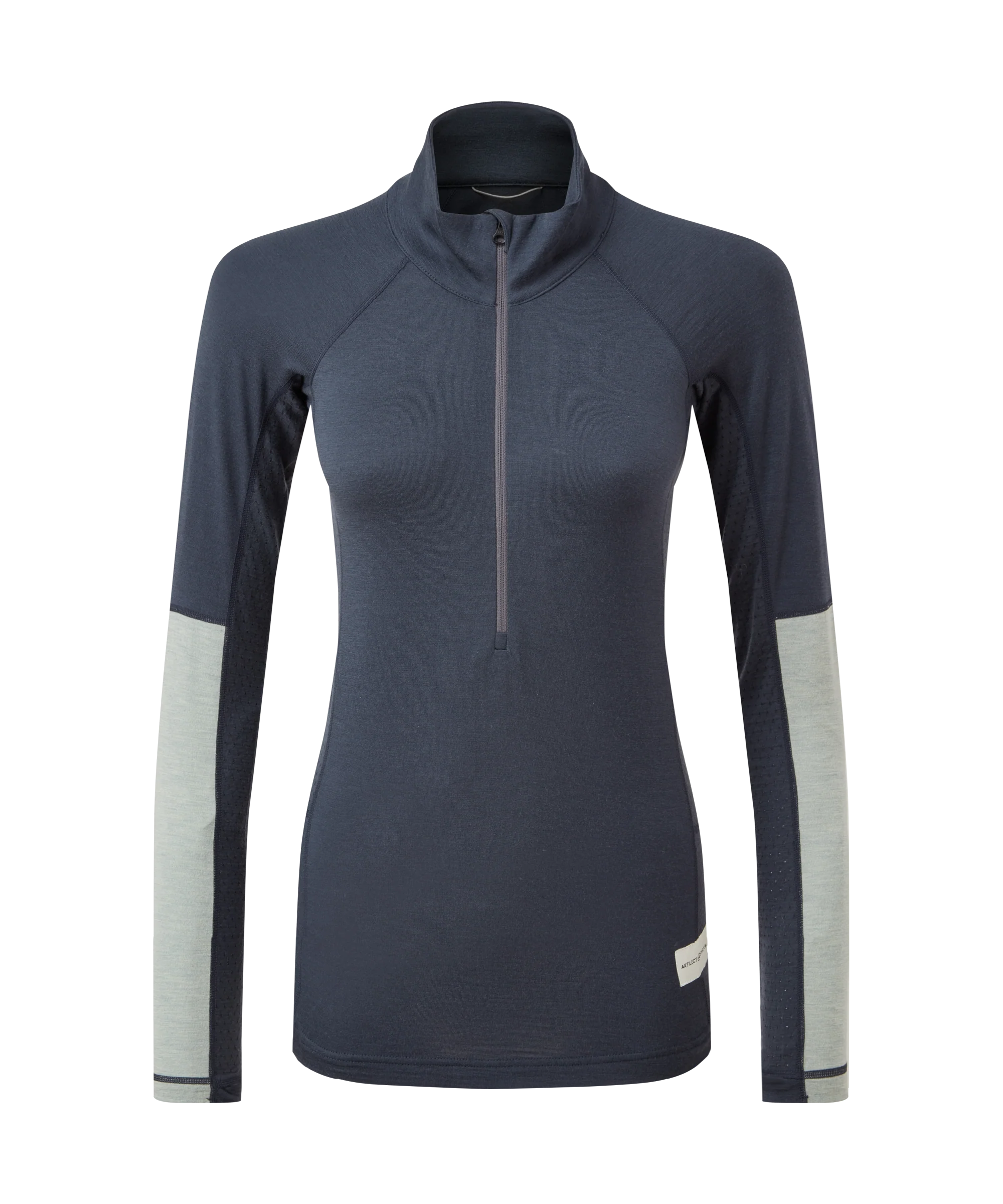 Womens Flatiron 185 Quarter Zip Top - Dusk Blue/Slate