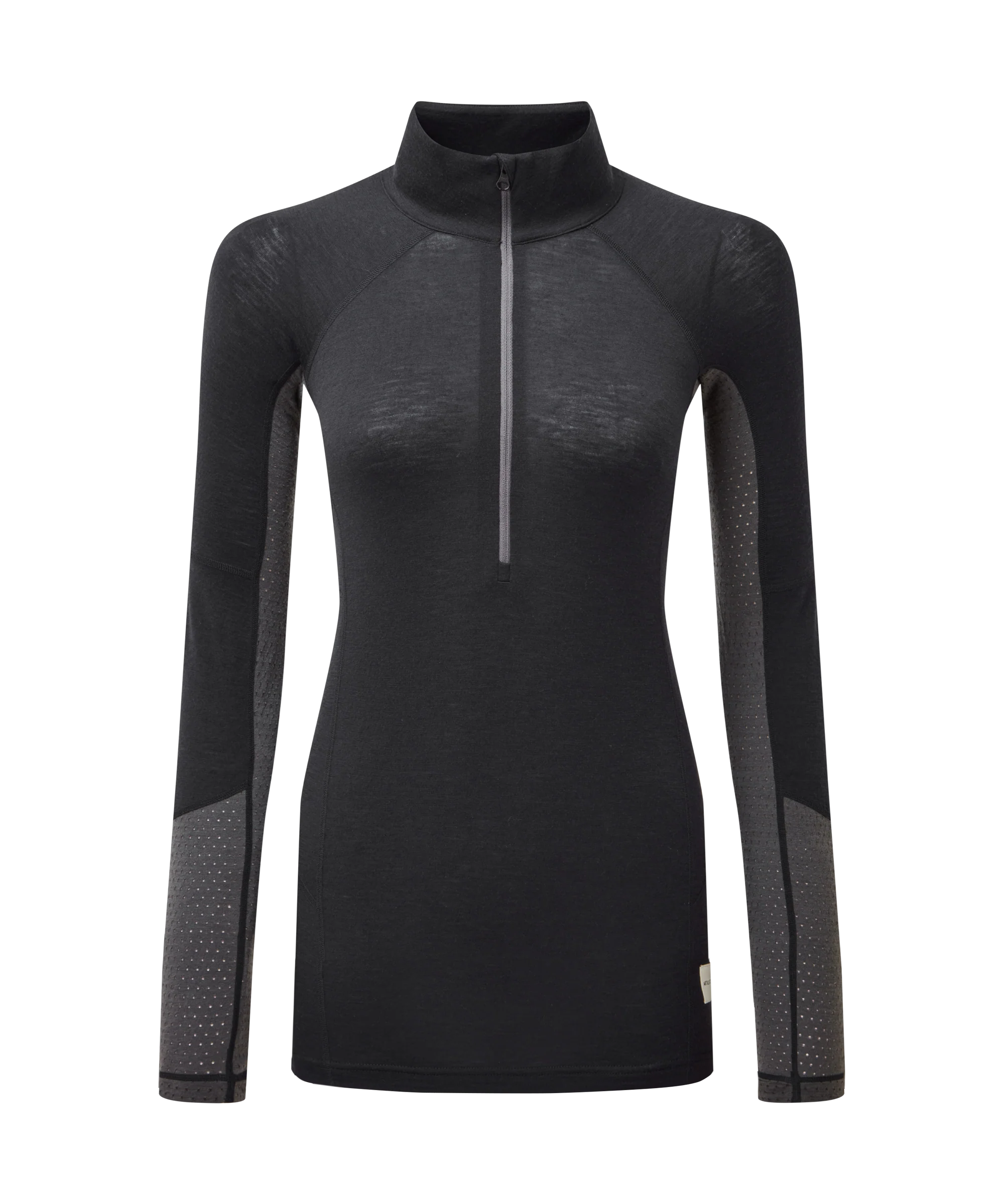 Womens Goldhill 125 Zoned Quarter Zip Top - Black/Ash