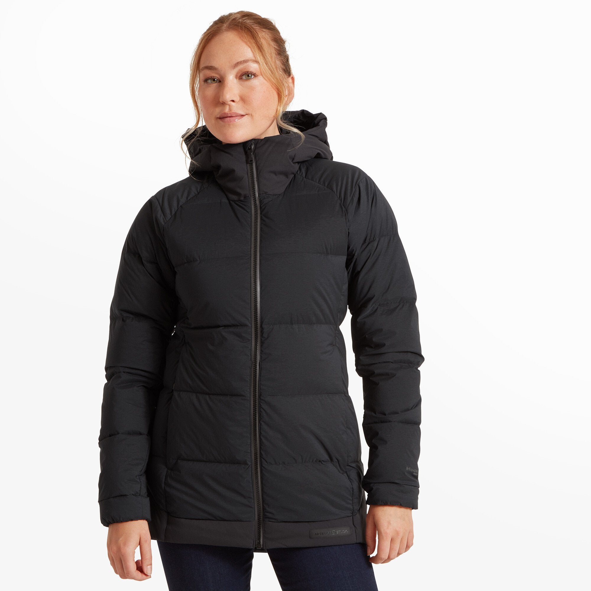 Womens High AF Down Stretch Parka - Black