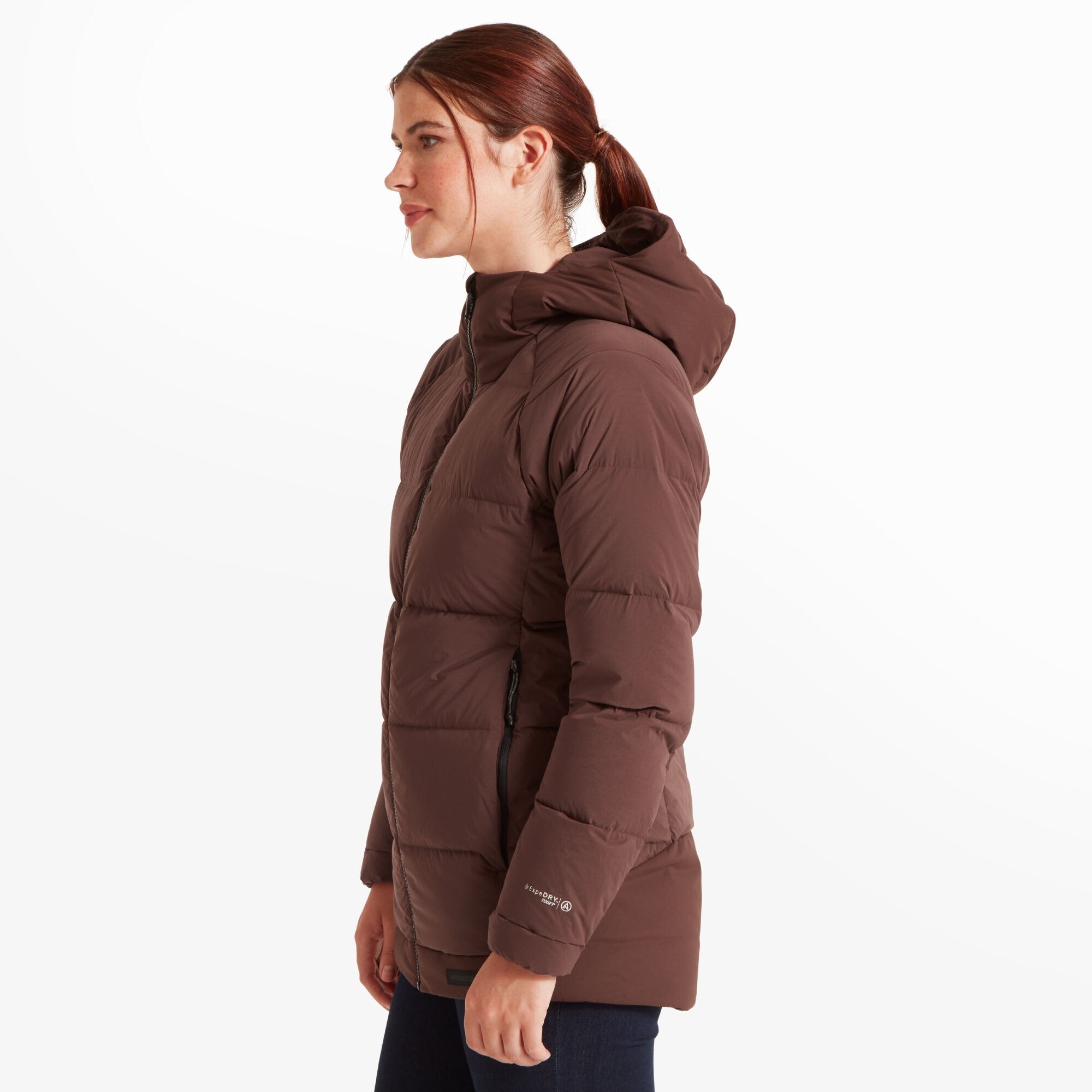 Womens High AF Down Stretch Parka - Amaranth